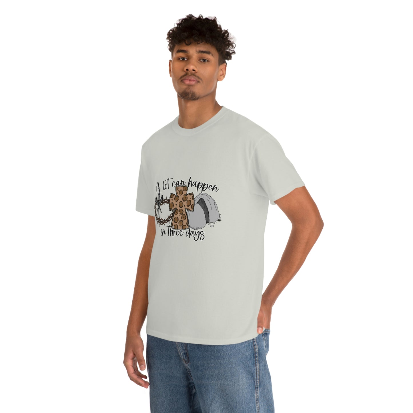 A Lot Can Happen In Three Days Unisex Heavy Cotton Tee