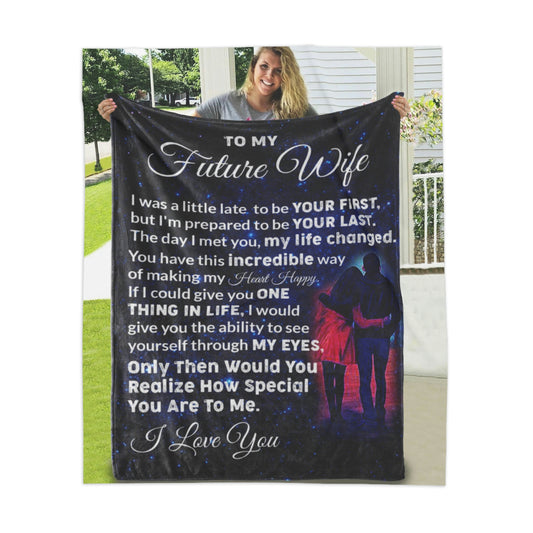 To My Future Wife Personalized Sherpa Blanket 50" x 60"