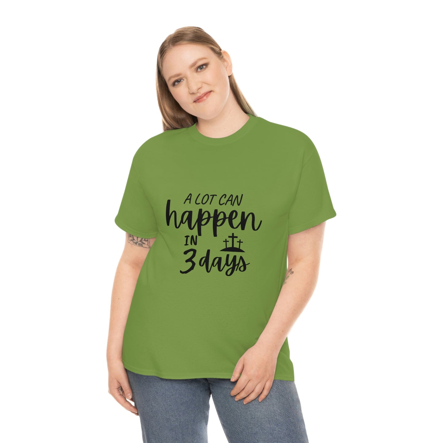 A Lot Can Happen In 3 Days Easter Unisex Heavy Cotton Tee