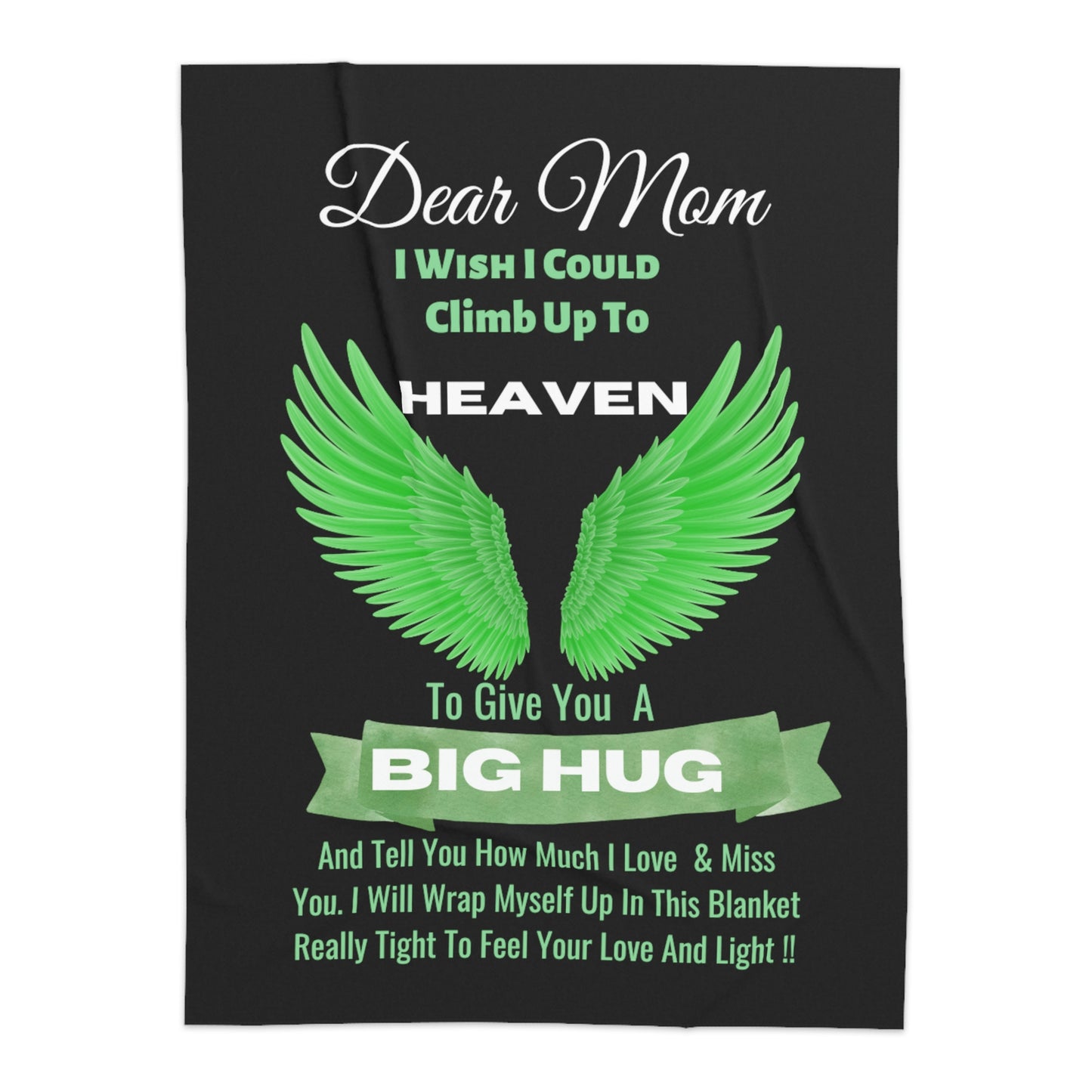 Dear Mom I Wish I Could Climb Up To Heaven Sherpa Blanket 60"x 80"