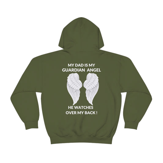 My Dad Is My Guardian Angel Unisex Heavy Blend™ Hooded Sweatshirt