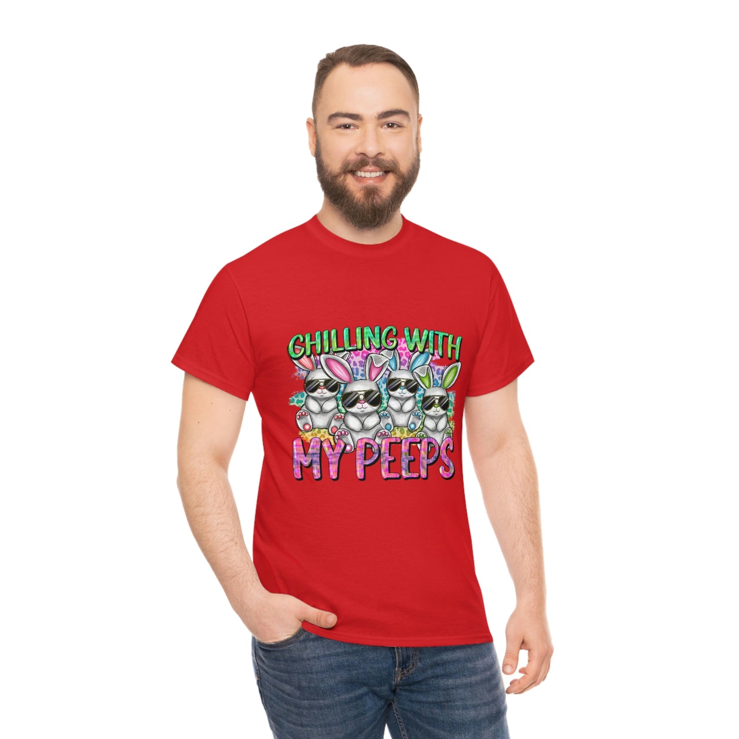 Chillin With My Peeps Unisex Heavy Cotton Tee