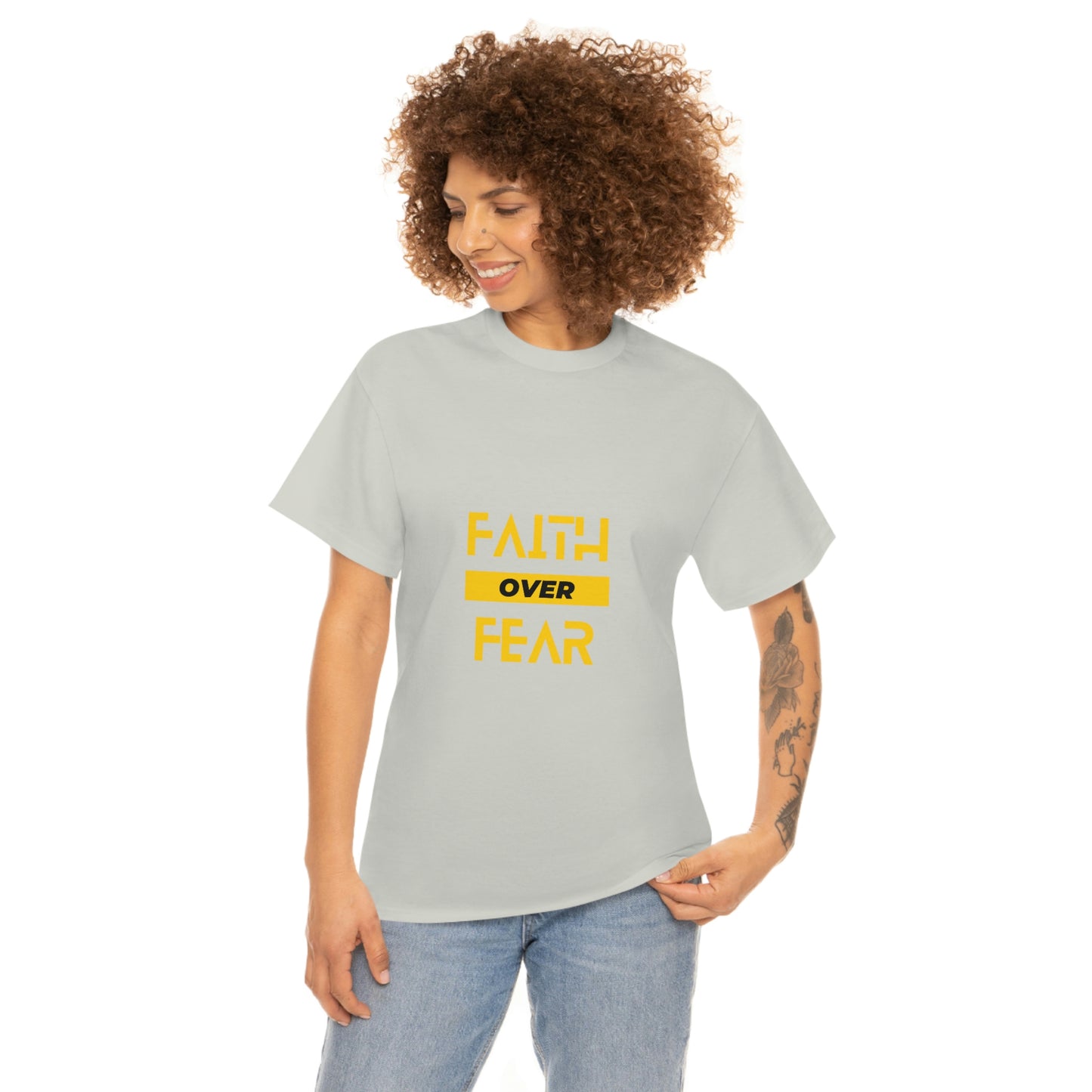 Faith Over Fear Unisex Heavy Cotton Tee