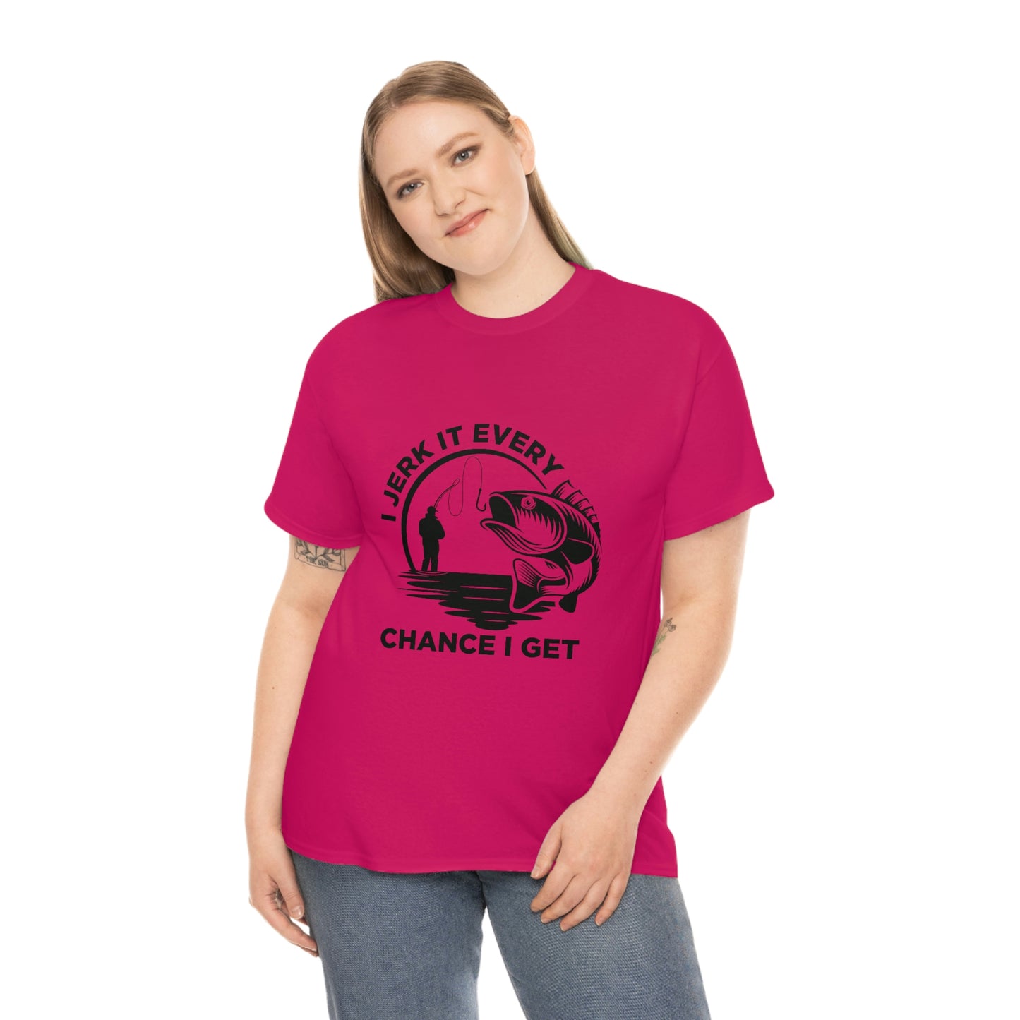 I Jerk It Every Chance I Get Unisex Heavy Cotton Tee
