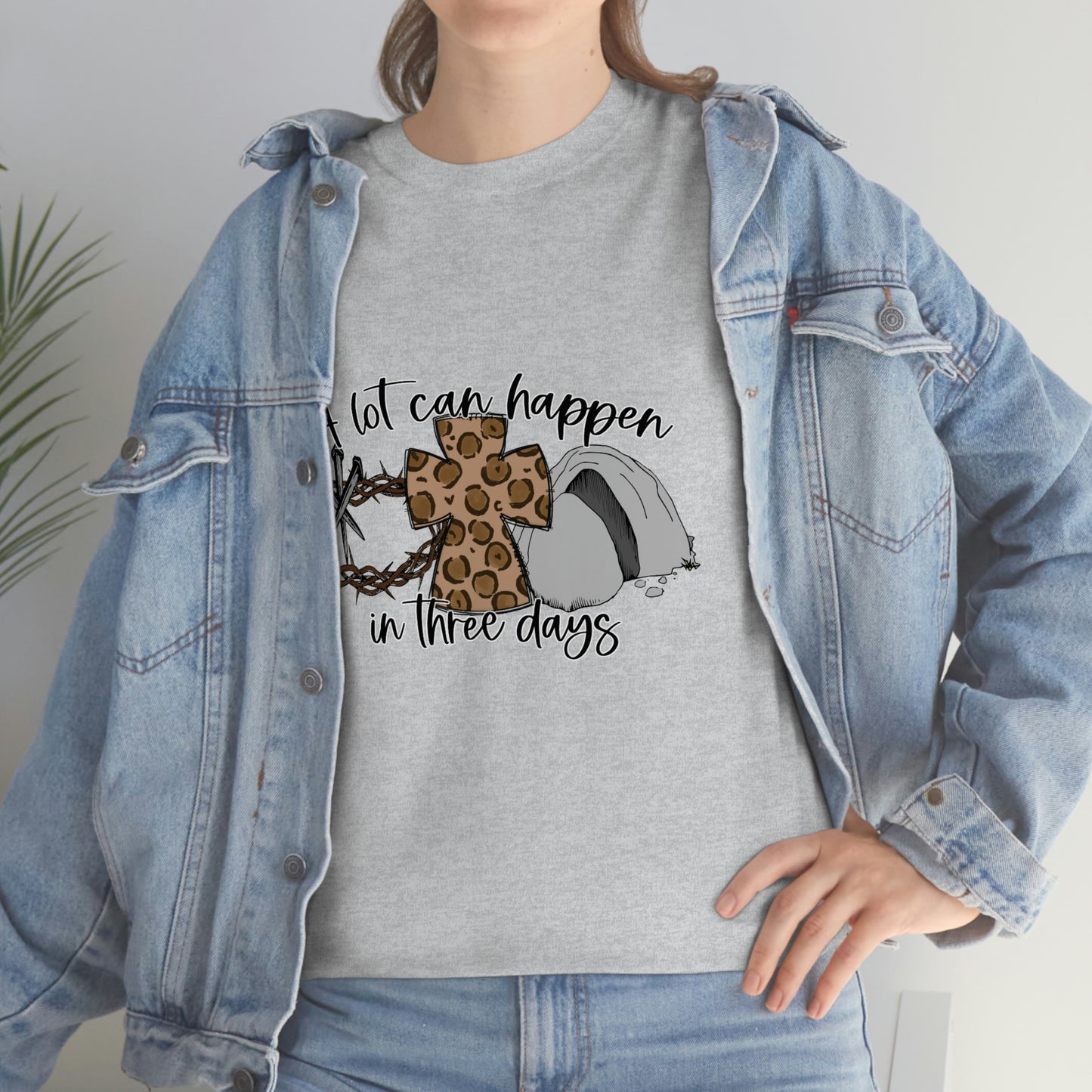 A Lot Can Happen In Three Days Unisex Heavy Cotton Tee