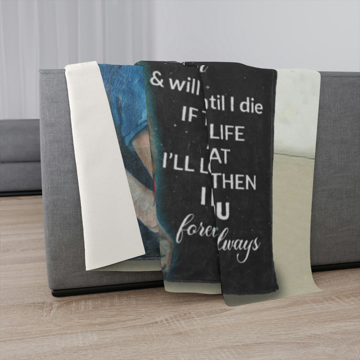 The Day I Met You  Personalized Sherpa Blanket 50" x 60"