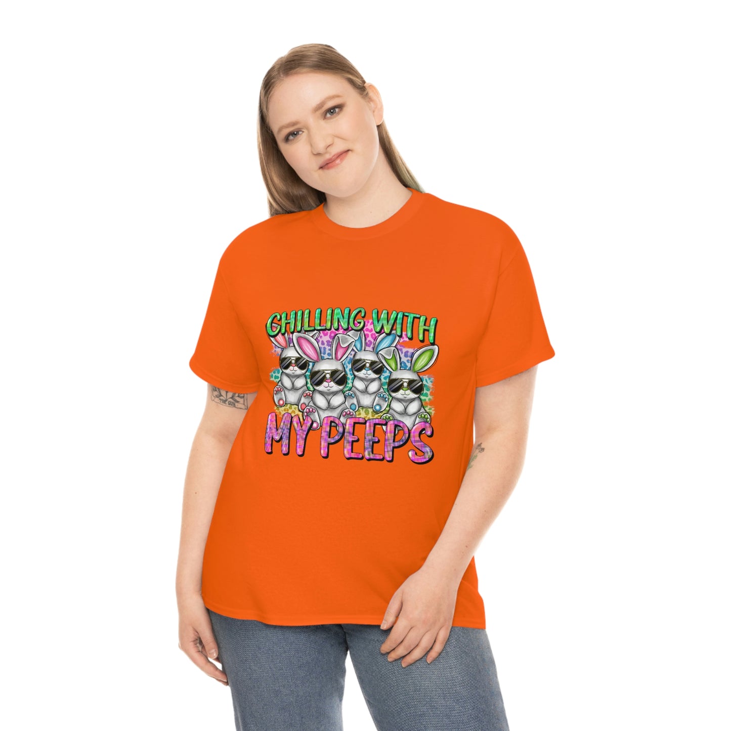 Chillin With My Peeps Unisex Heavy Cotton Tee