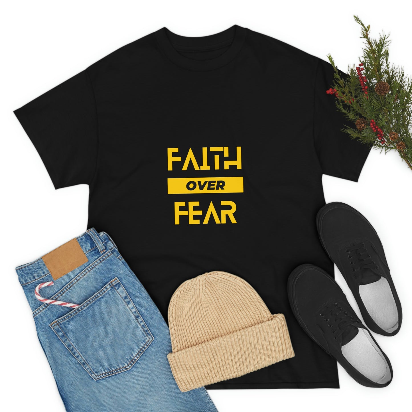 Faith Over Fear Unisex Heavy Cotton Tee
