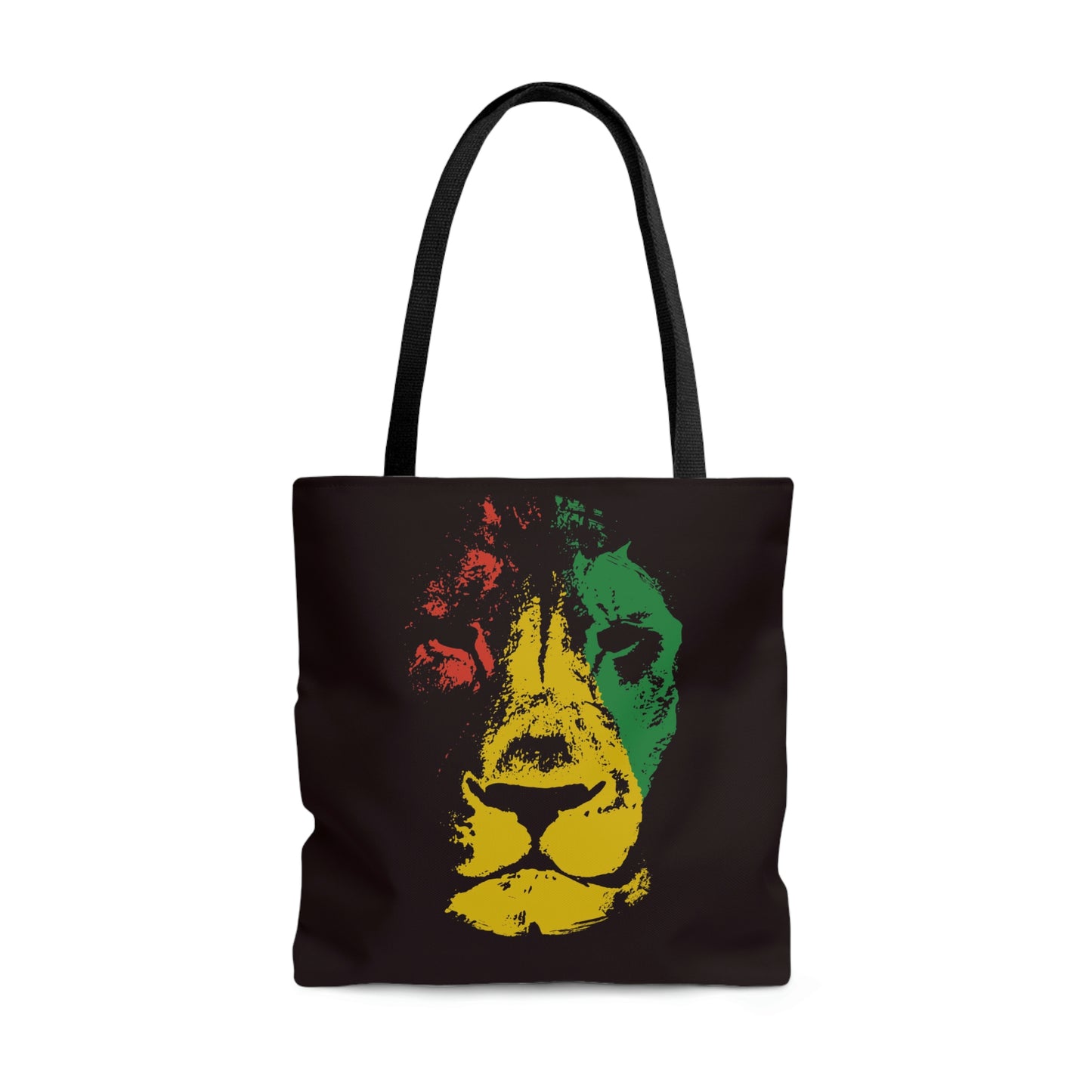 Jamaica Lion Black AOP Tote Bag