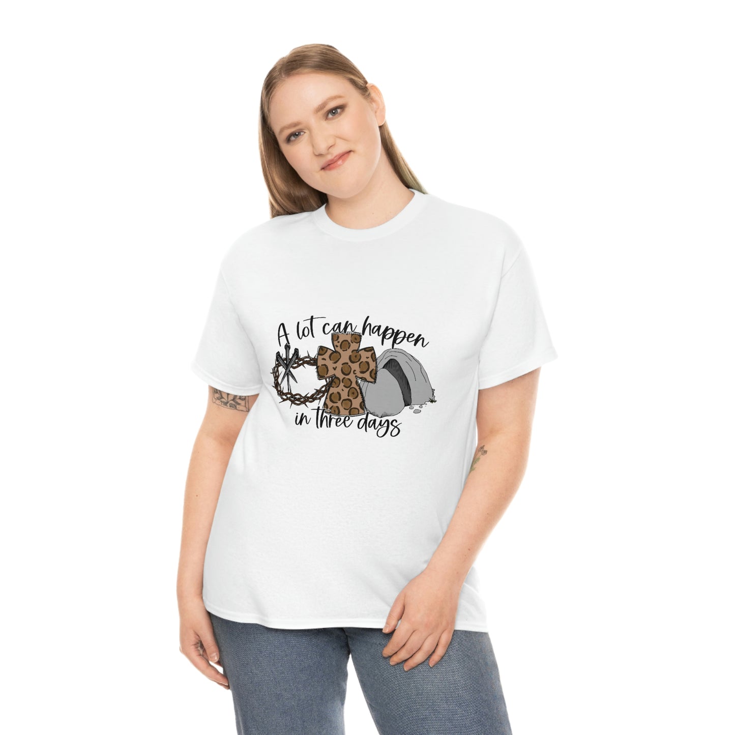 A Lot Can Happen In Three Days Unisex Heavy Cotton Tee