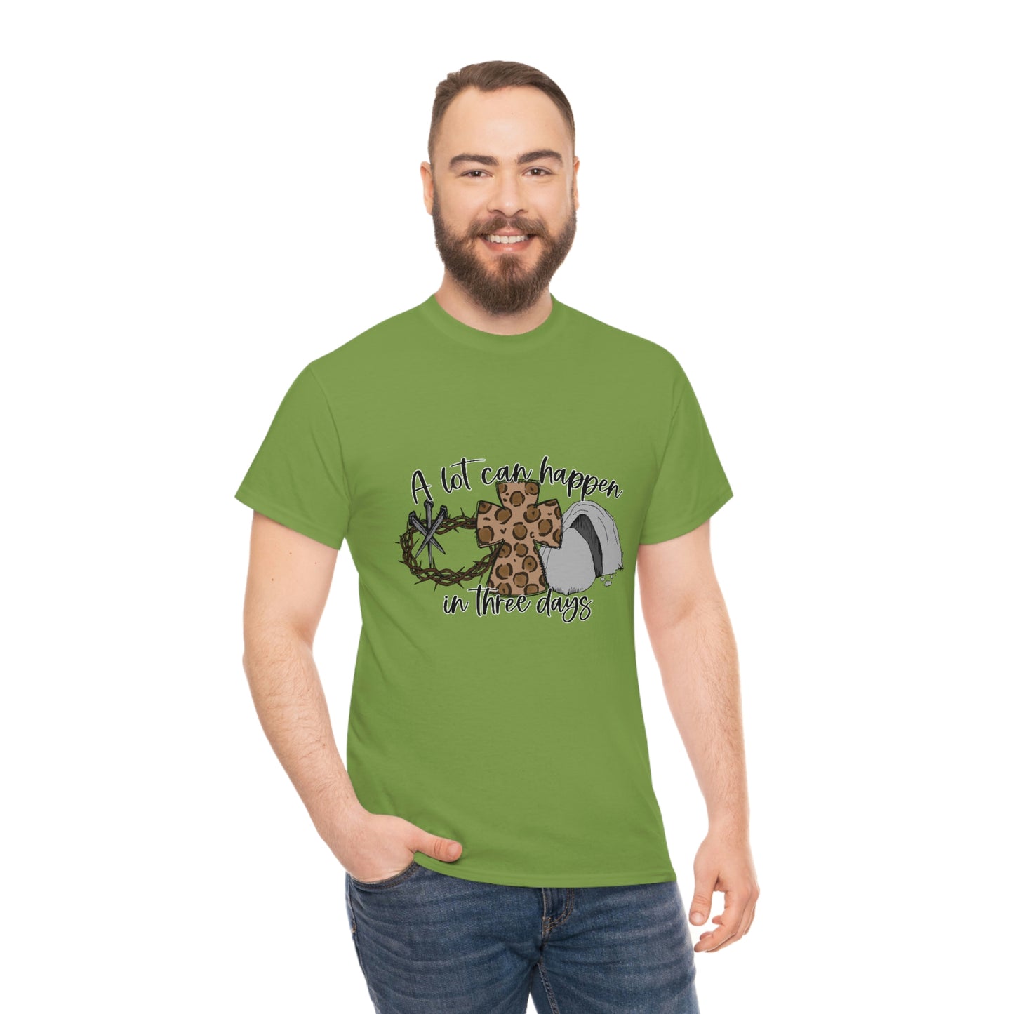 A Lot Can Happen In Three Days Unisex Heavy Cotton Tee