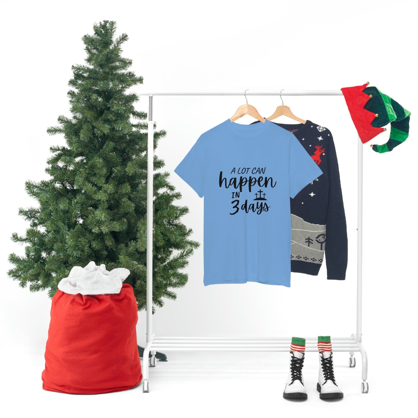 A Lot Can Happen In 3 Days Easter Unisex Heavy Cotton Tee