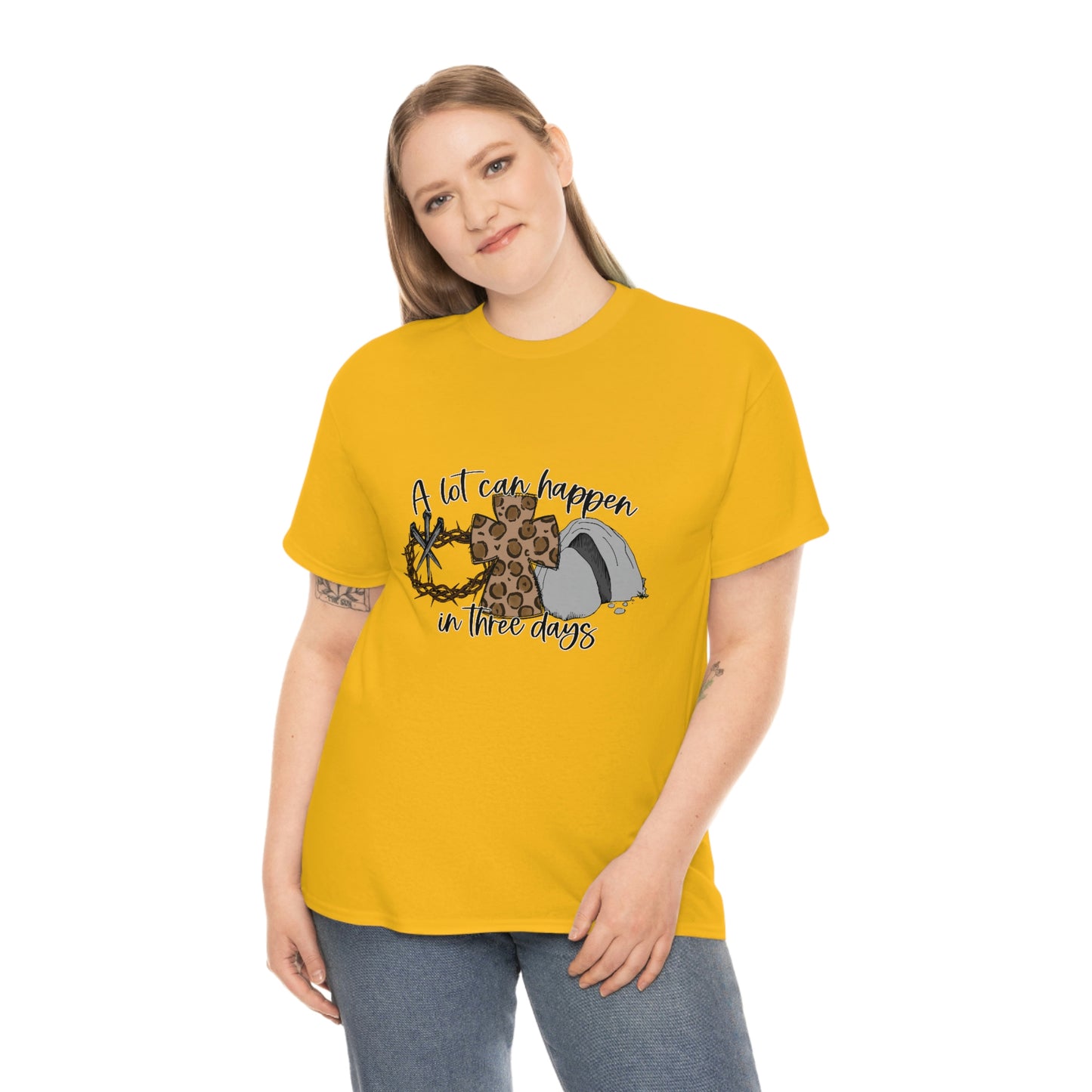 A Lot Can Happen In Three Days Unisex Heavy Cotton Tee