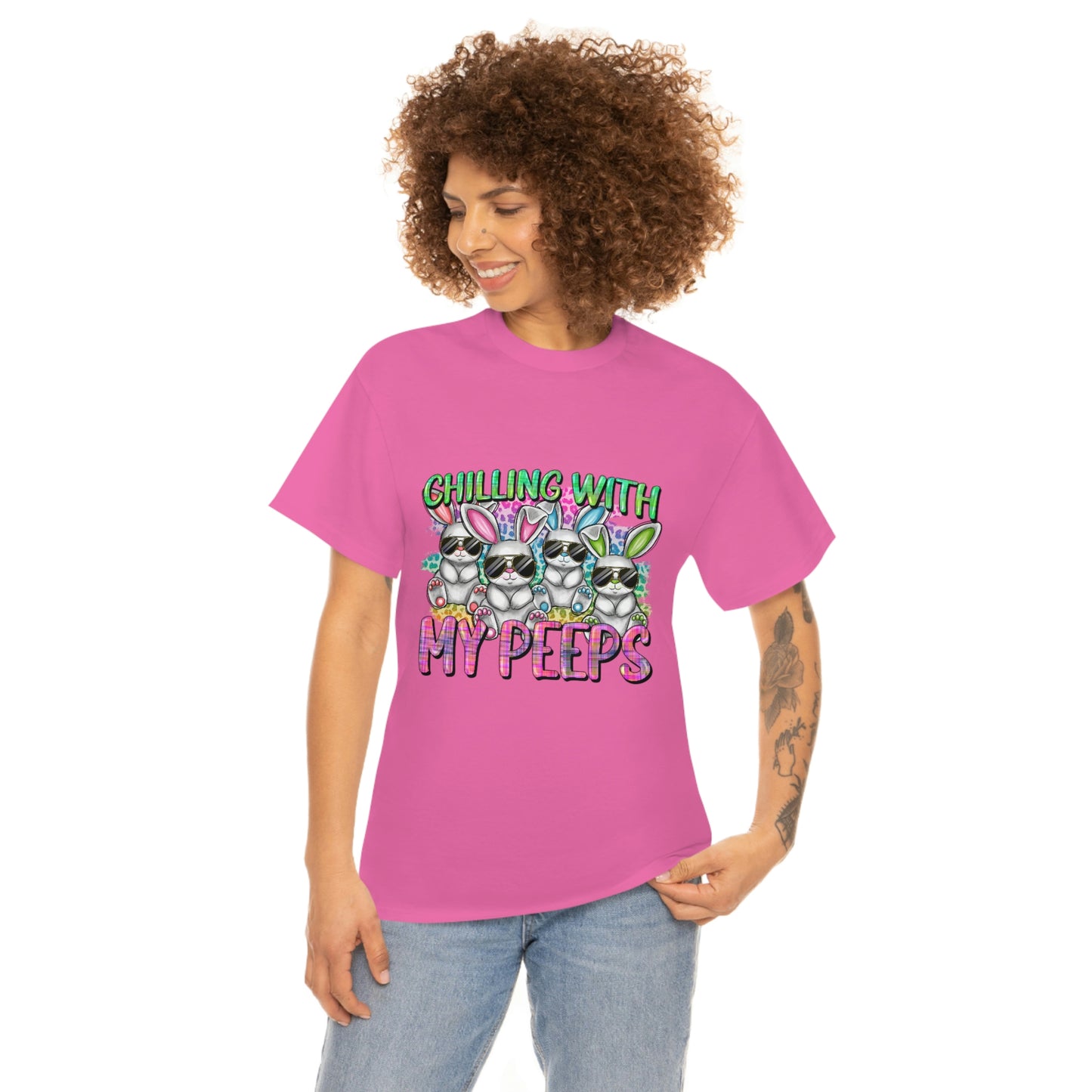 Chillin With My Peeps Unisex Heavy Cotton Tee