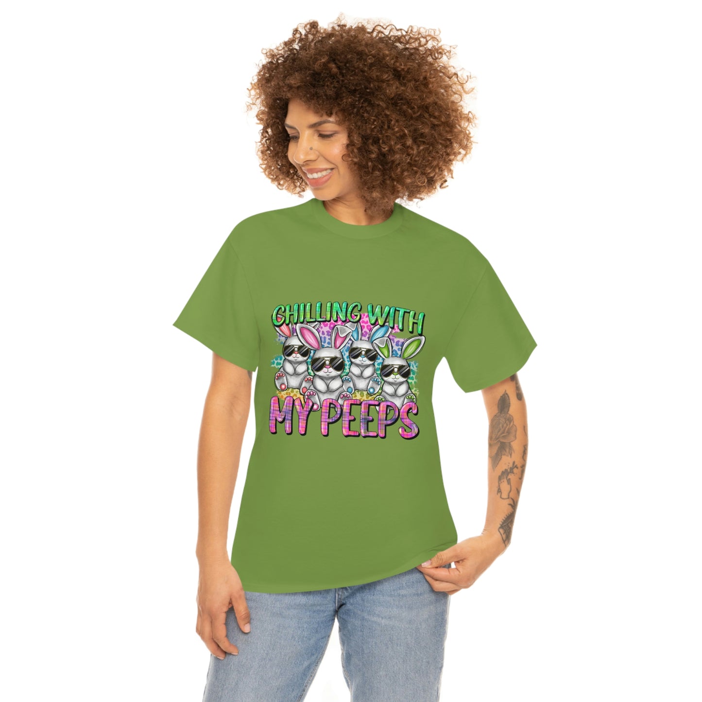 Chillin With My Peeps Unisex Heavy Cotton Tee