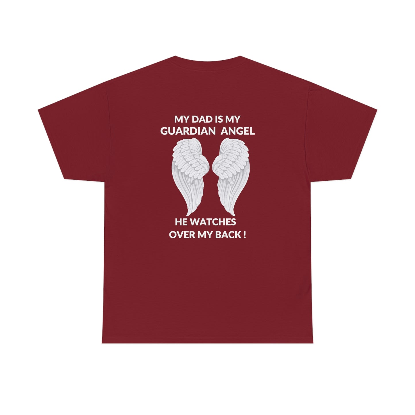My Dad Is My Guardian Angel Unisex Heavy Cotton Tee