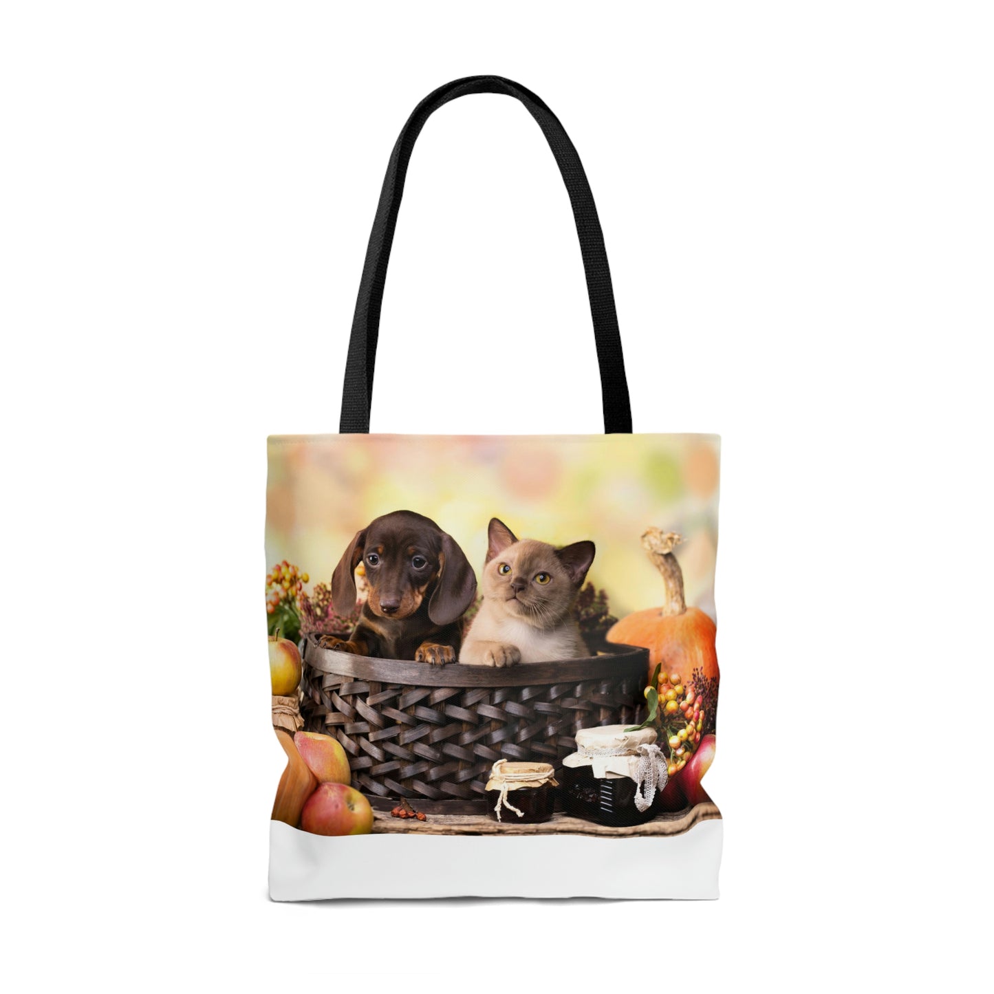 Cat and Dog AOP Tote Bag