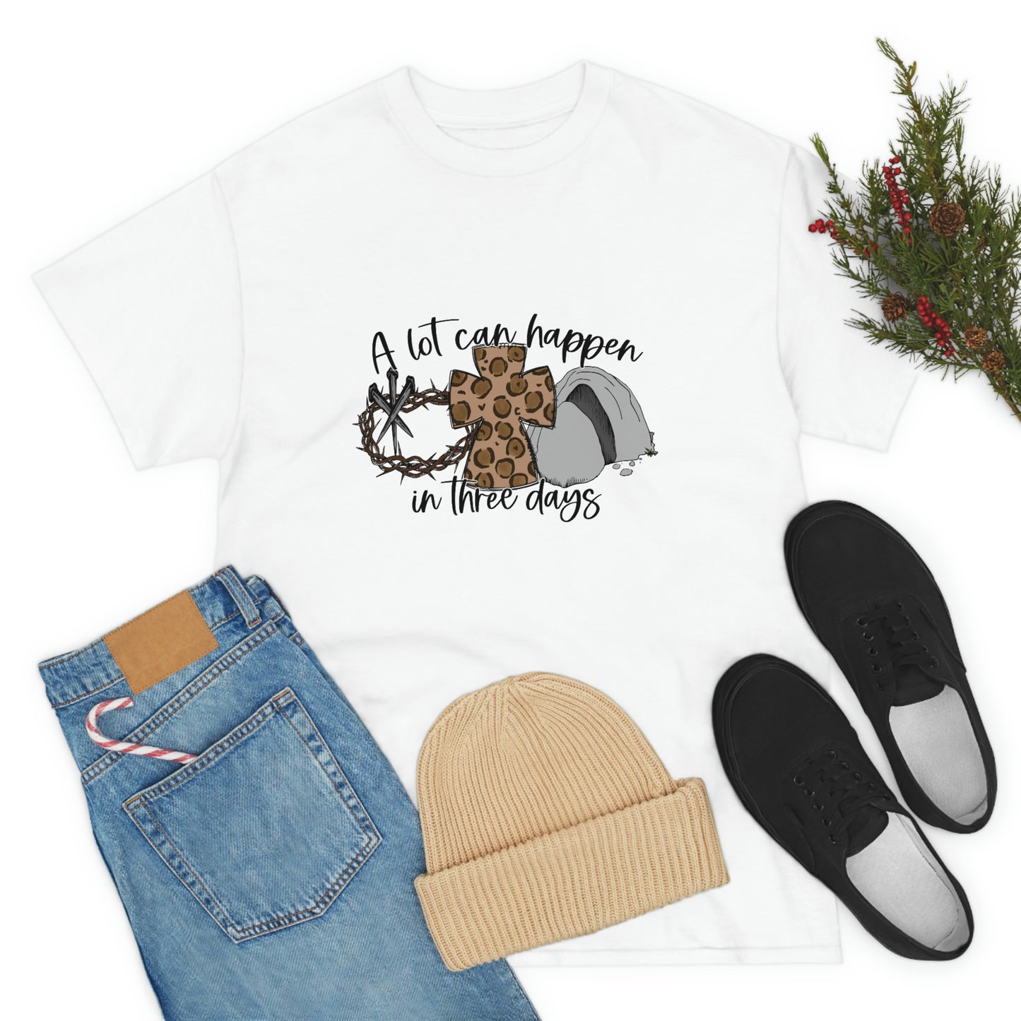 A Lot Can Happen In Three Days Unisex Heavy Cotton Tee