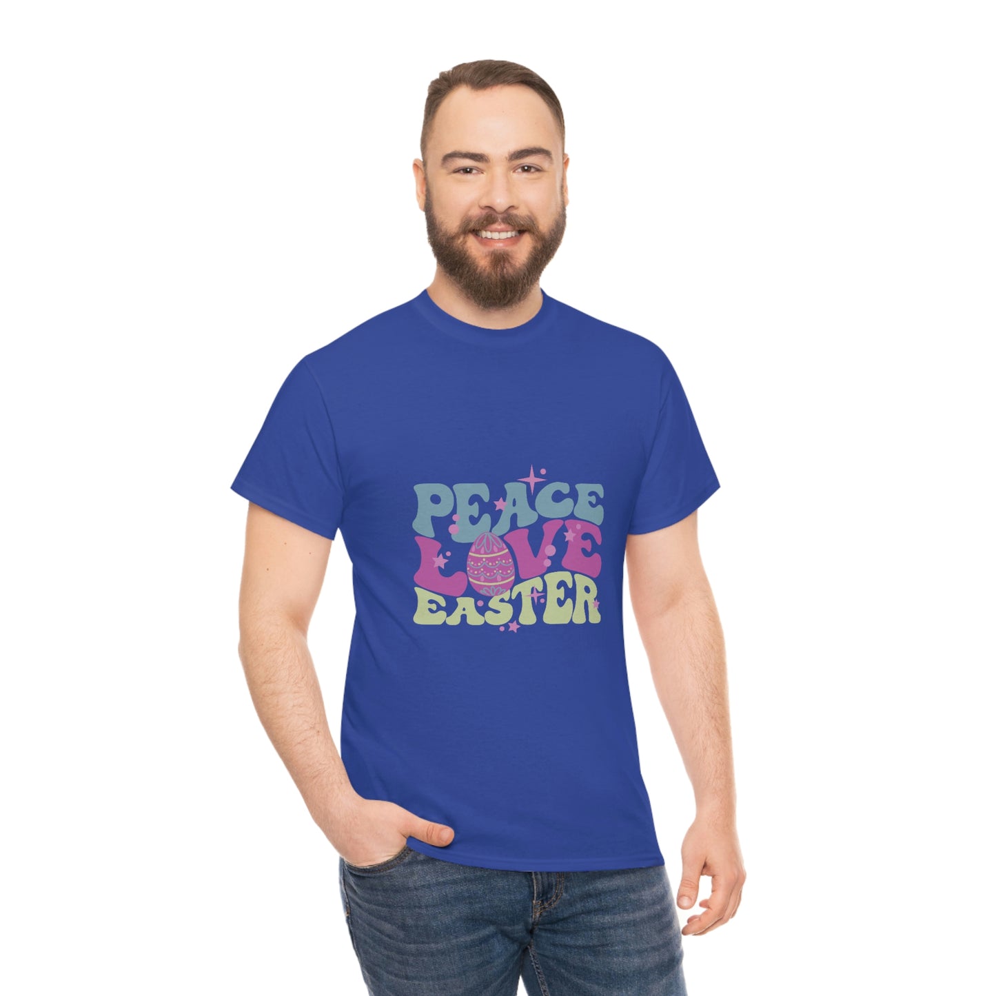 Peace Love Easter Unisex Heavy Cotton Tee