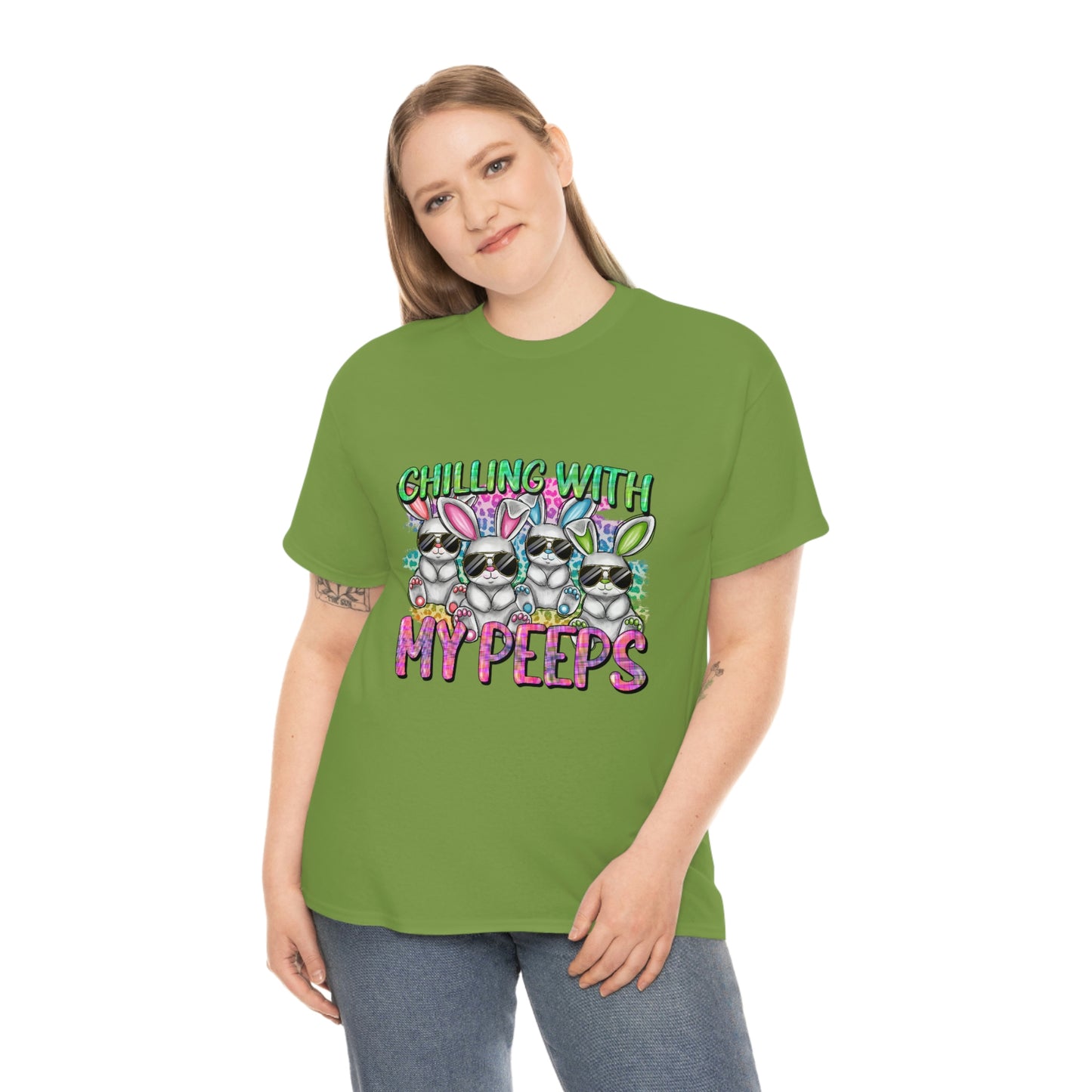Chillin With My Peeps Unisex Heavy Cotton Tee
