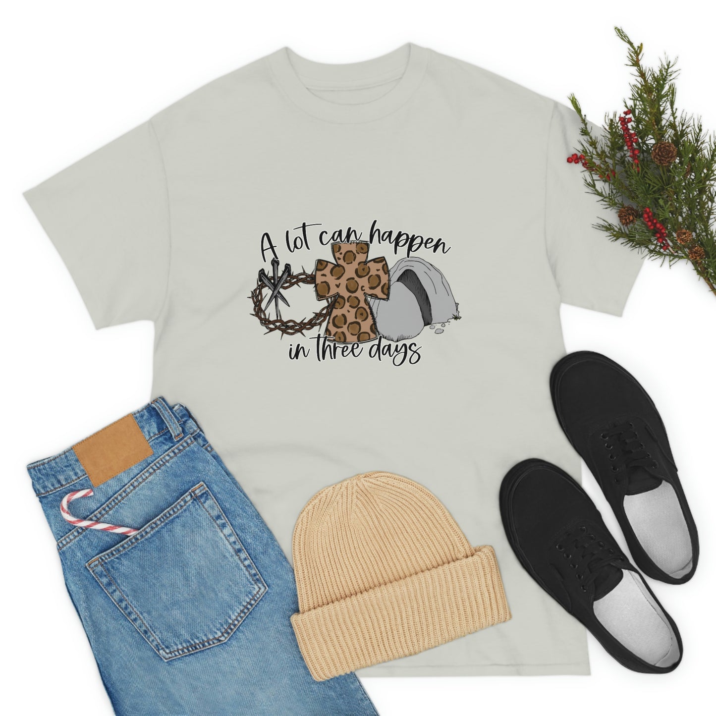 A Lot Can Happen In Three Days Unisex Heavy Cotton Tee