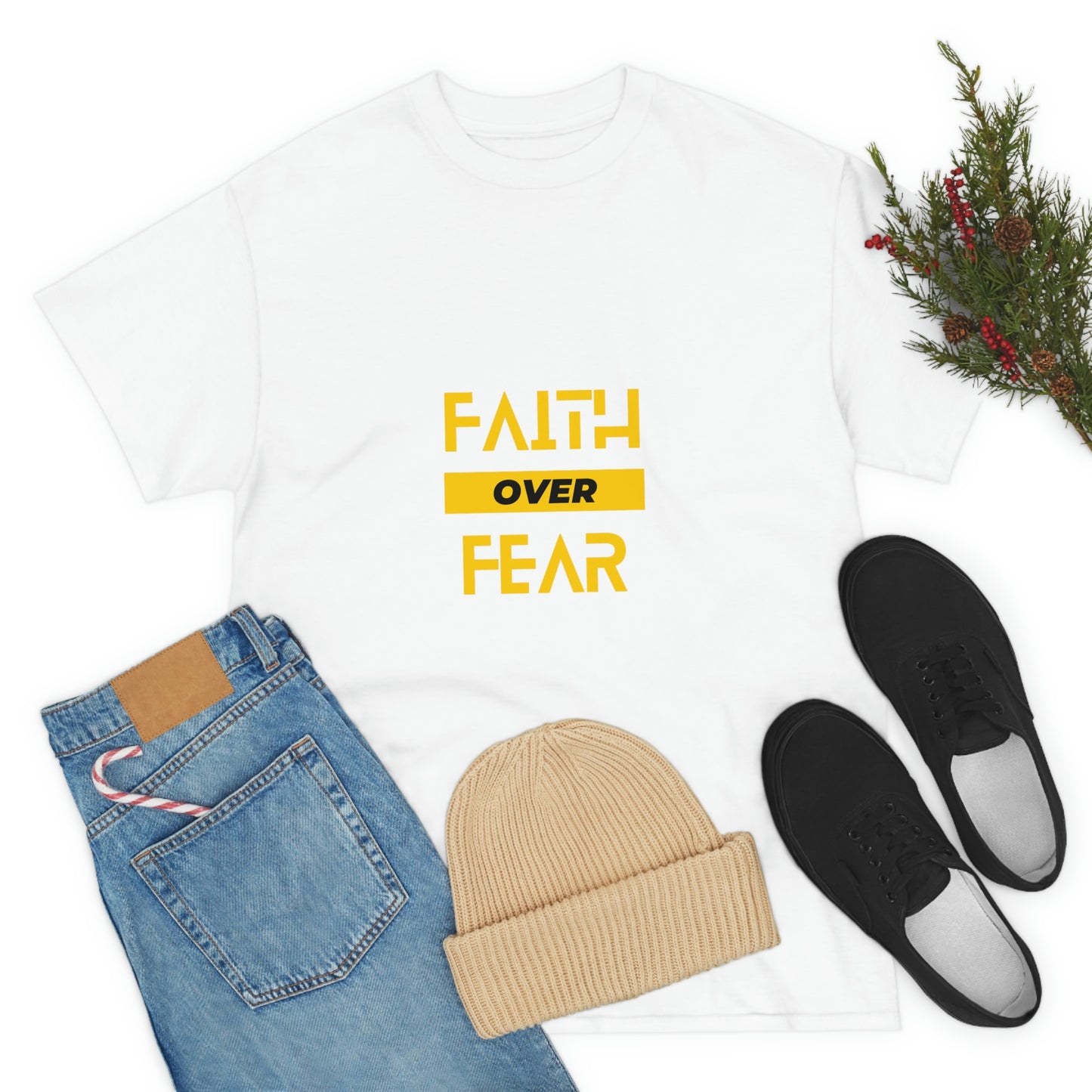 Faith Over Fear Unisex Heavy Cotton Tee