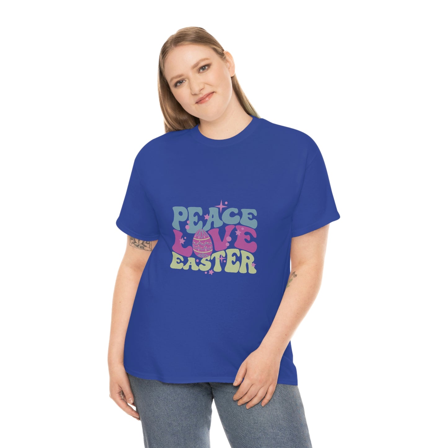 Peace Love Easter Unisex Heavy Cotton Tee
