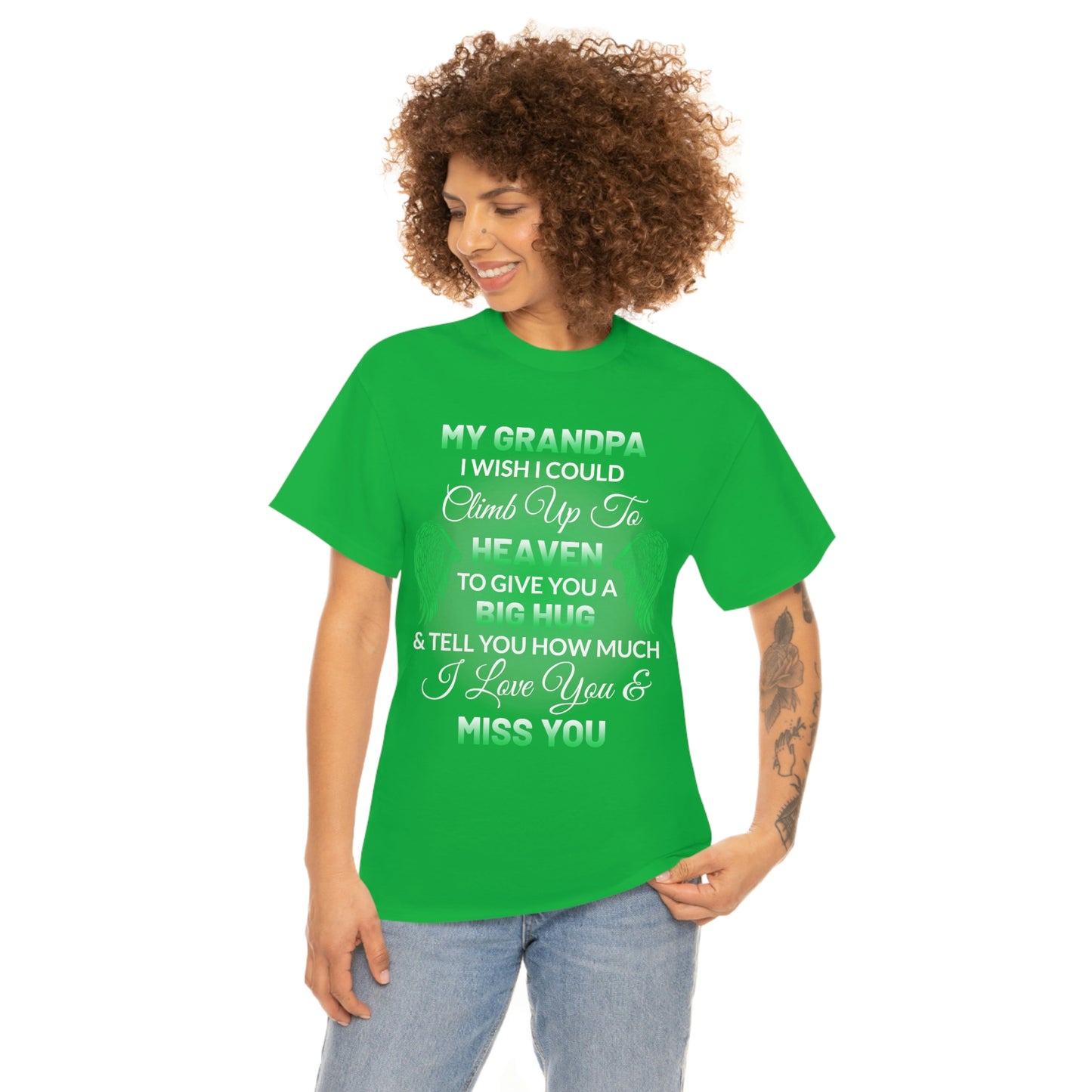 My Grandpa I Miss You Unisex Heavy Cotton Tee