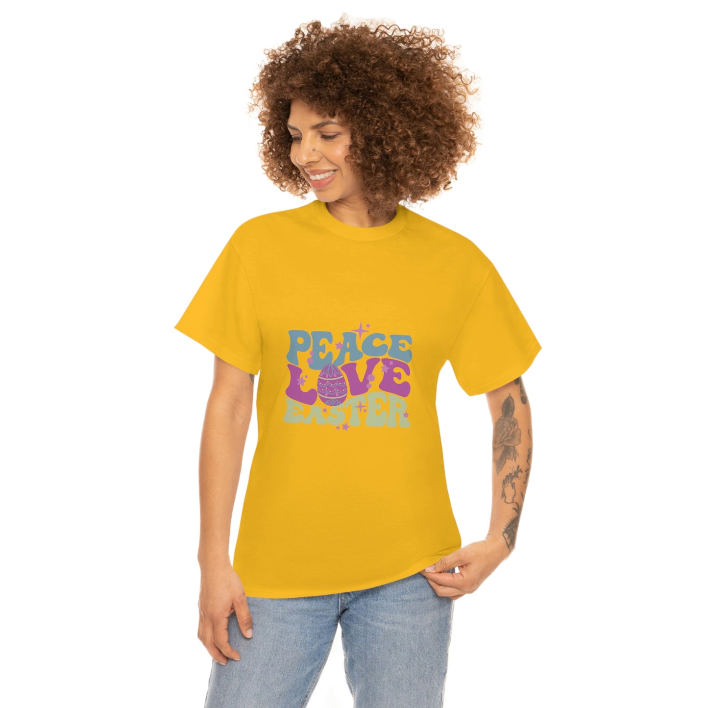 Peace Love Easter Unisex Heavy Cotton Tee