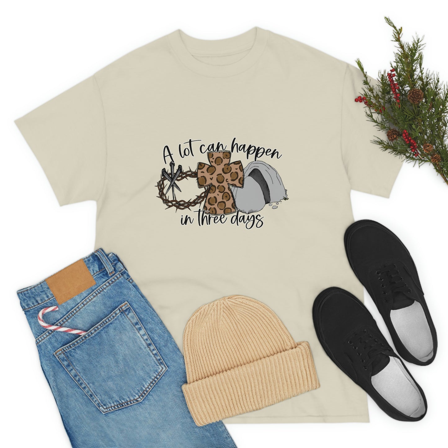 A Lot Can Happen In Three Days Unisex Heavy Cotton Tee