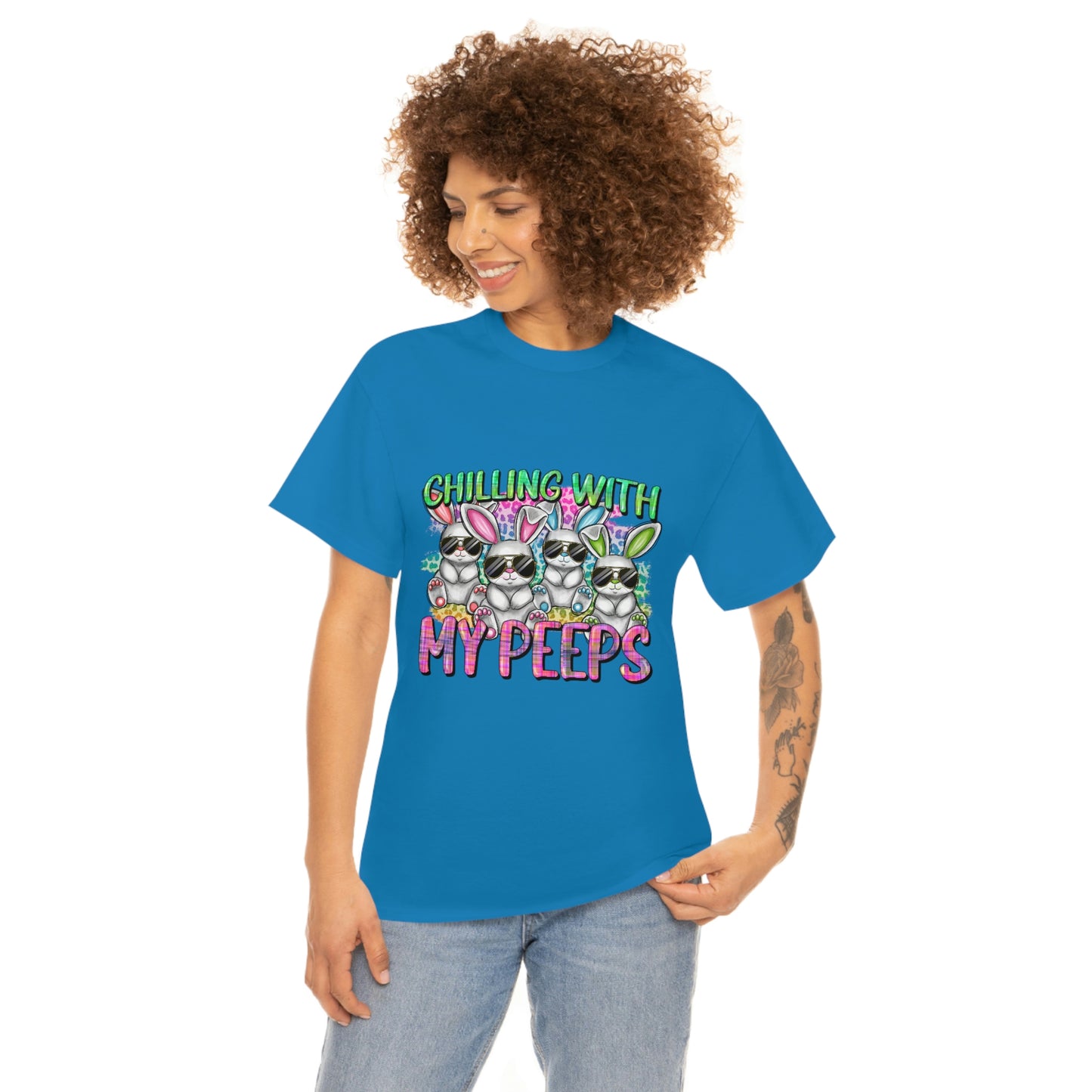Chillin With My Peeps Unisex Heavy Cotton Tee