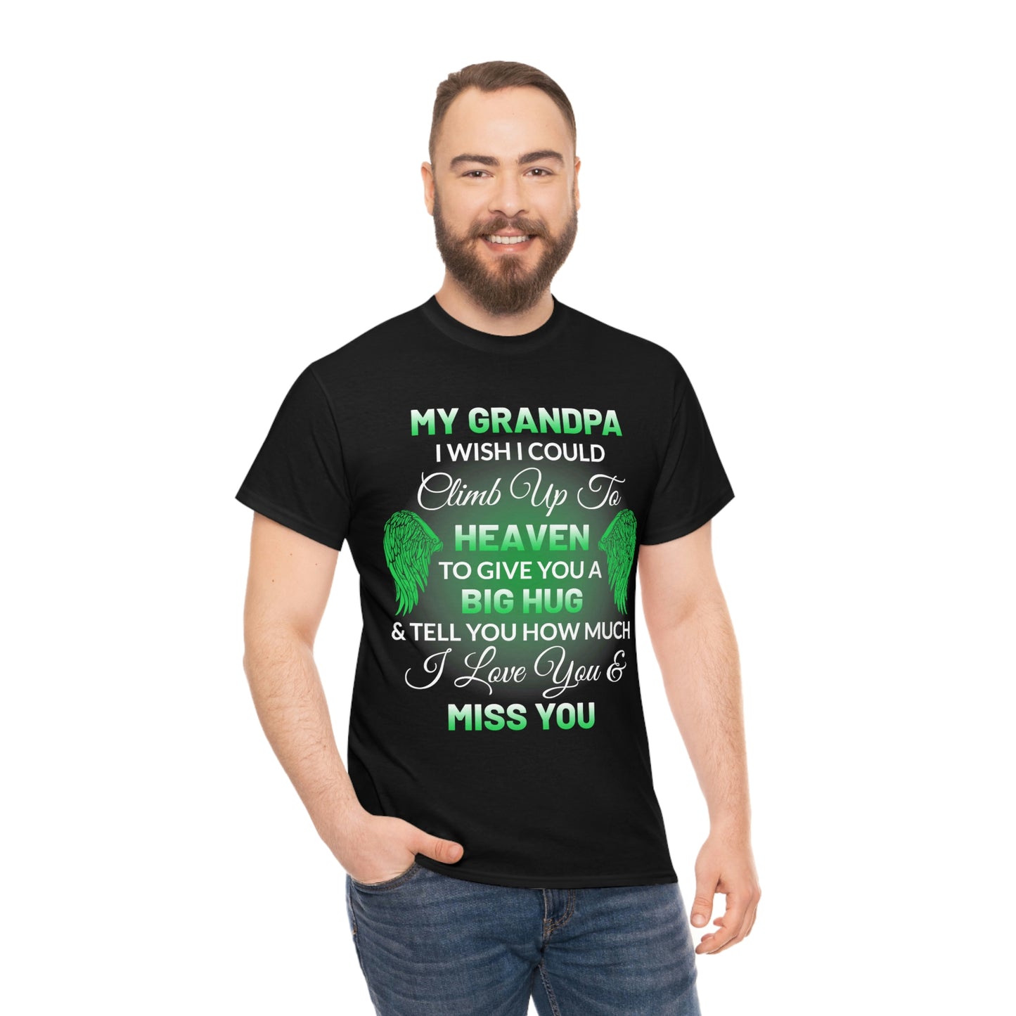 My Grandpa I Miss You Unisex Heavy Cotton Tee