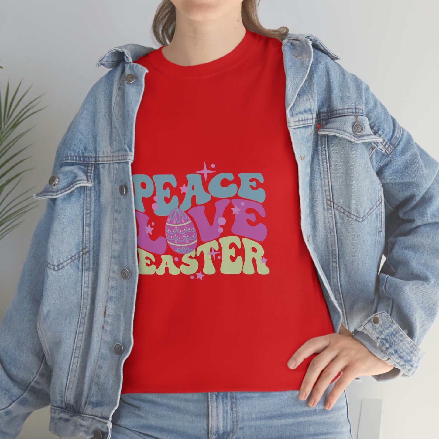 Peace Love Easter Unisex Heavy Cotton Tee