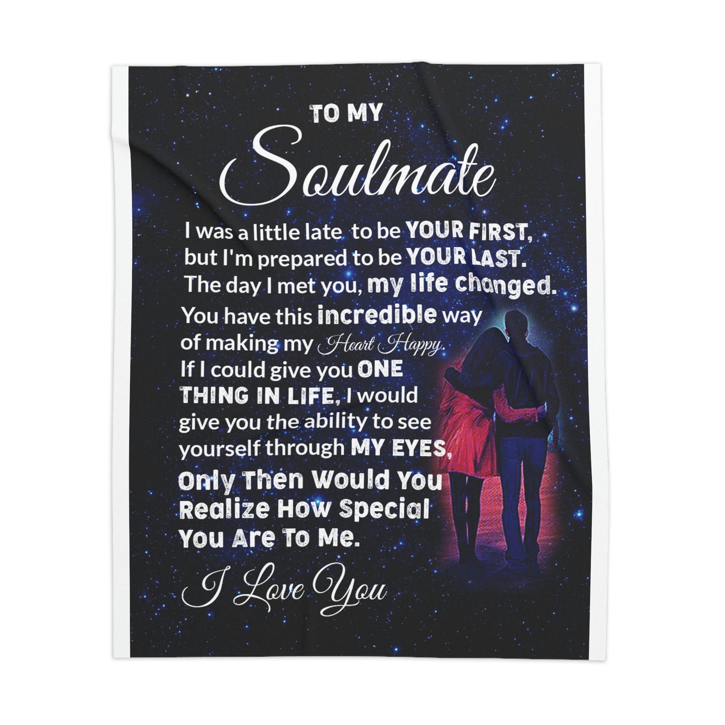 To My Soulmate Personalized Sherpa Blanket