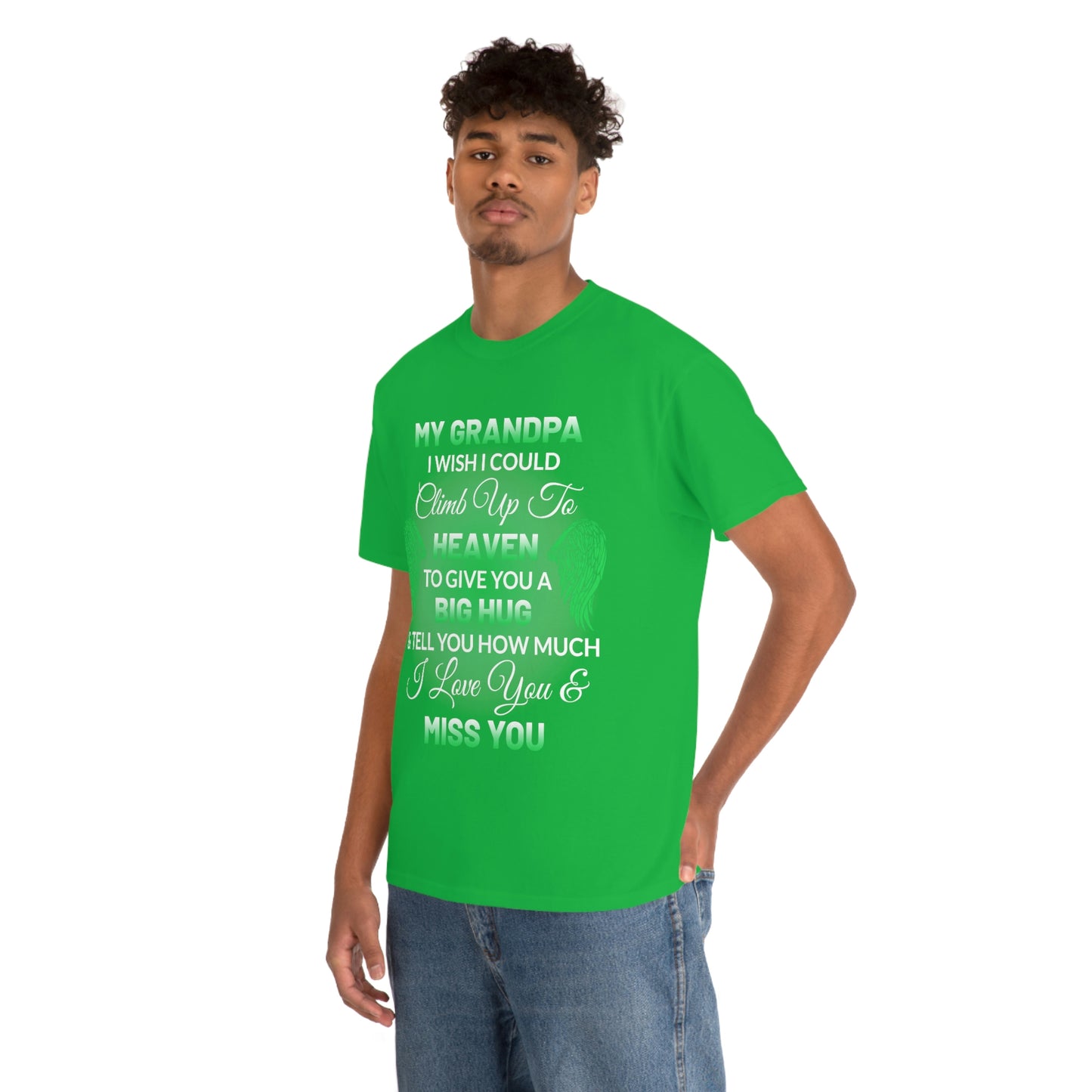 My Grandpa I Miss You Unisex Heavy Cotton Tee