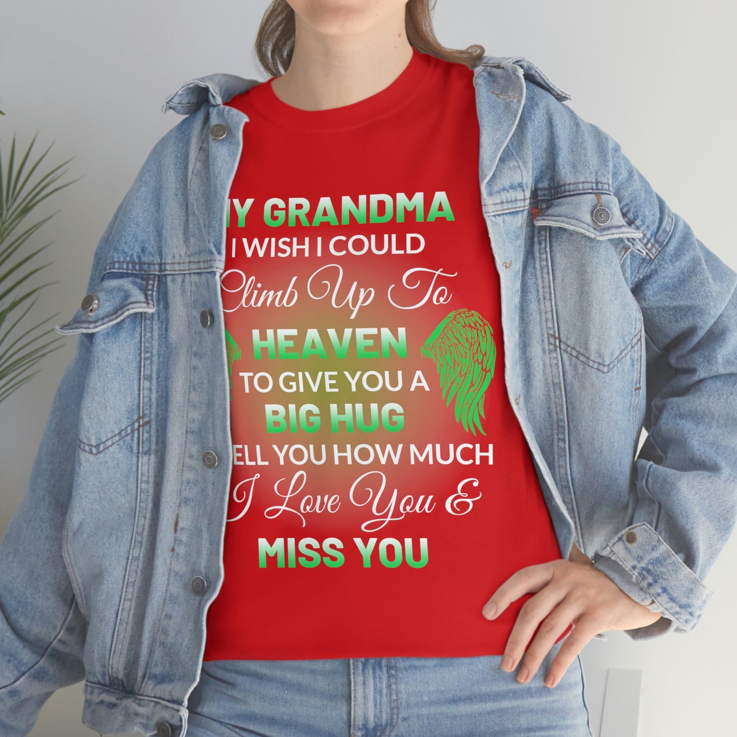 My Grandma I Miss You Unisex Heavy Cotton Tee