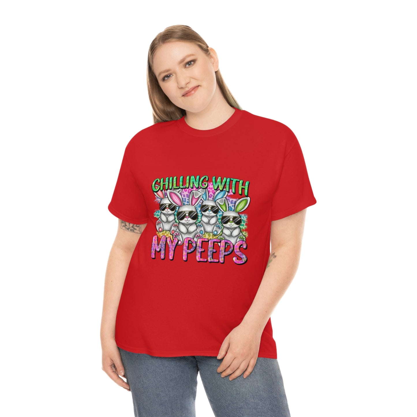 Chillin With My Peeps Unisex Heavy Cotton Tee