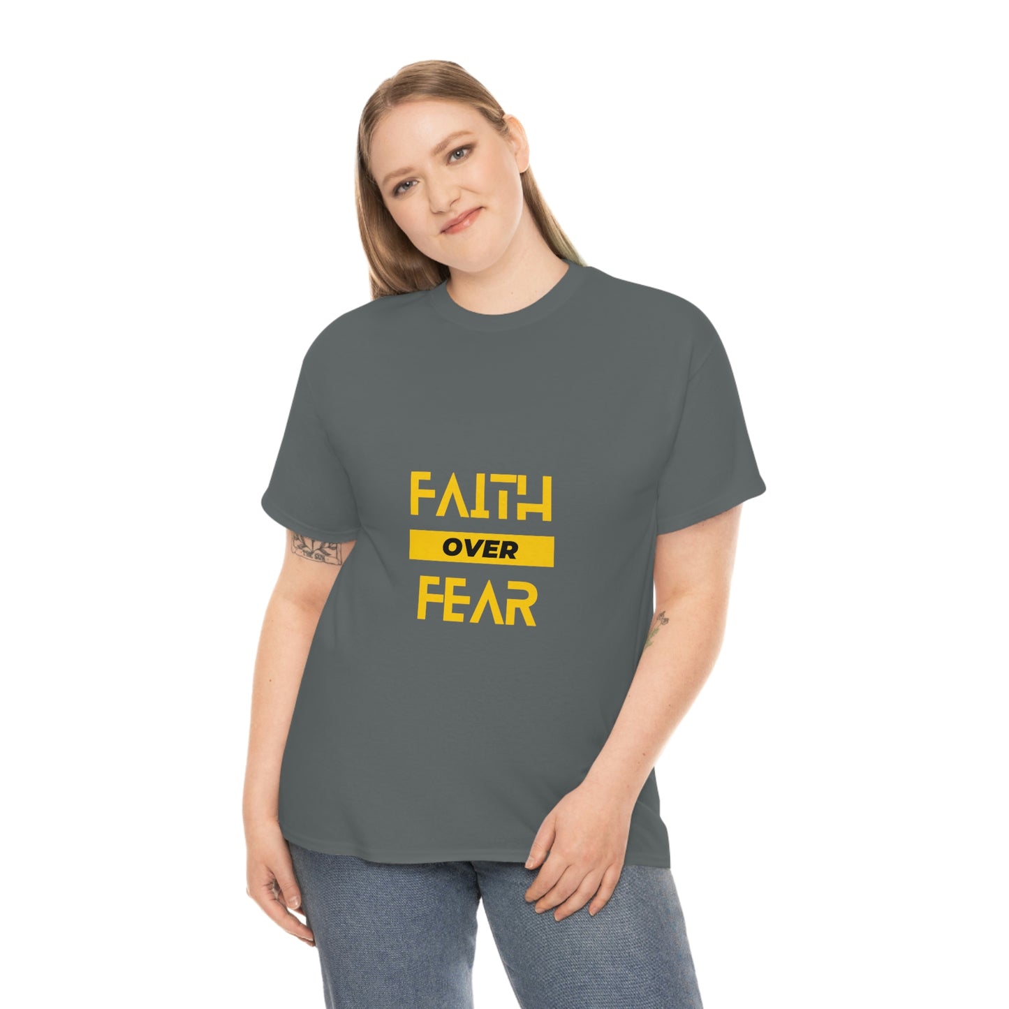 Faith Over Fear Unisex Heavy Cotton Tee