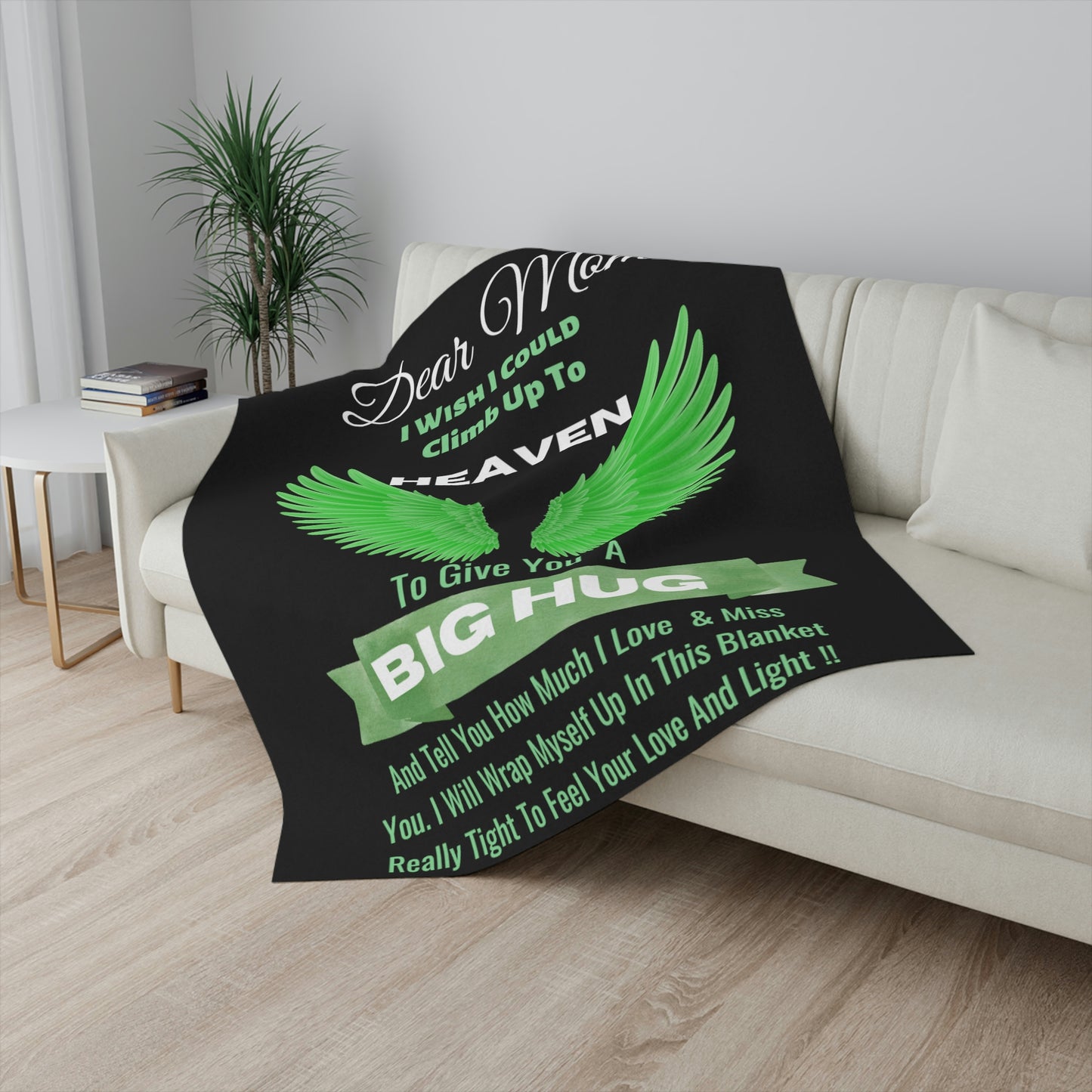 Dear Mom I Wish I Could Climb Up To Heaven Sherpa Blanket 60"x 80"