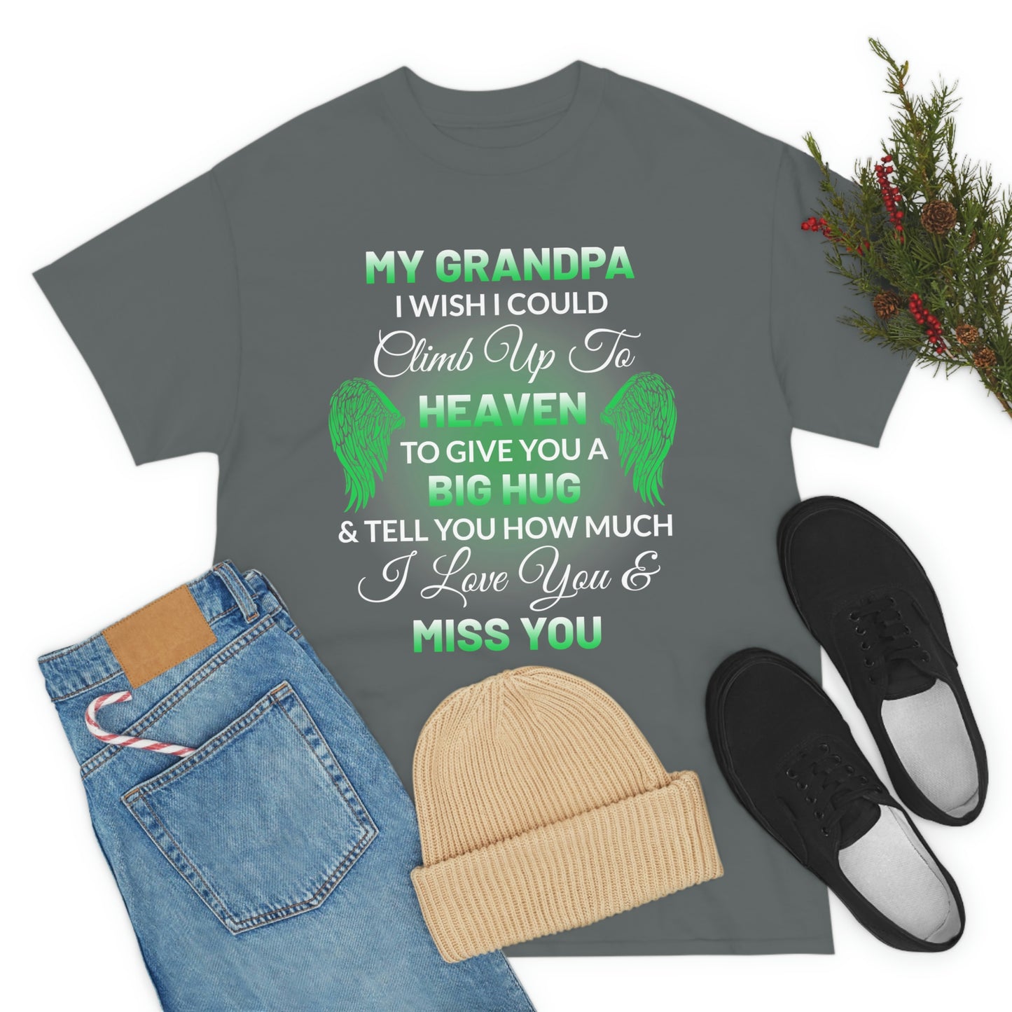 My Grandpa I Miss You Unisex Heavy Cotton Tee