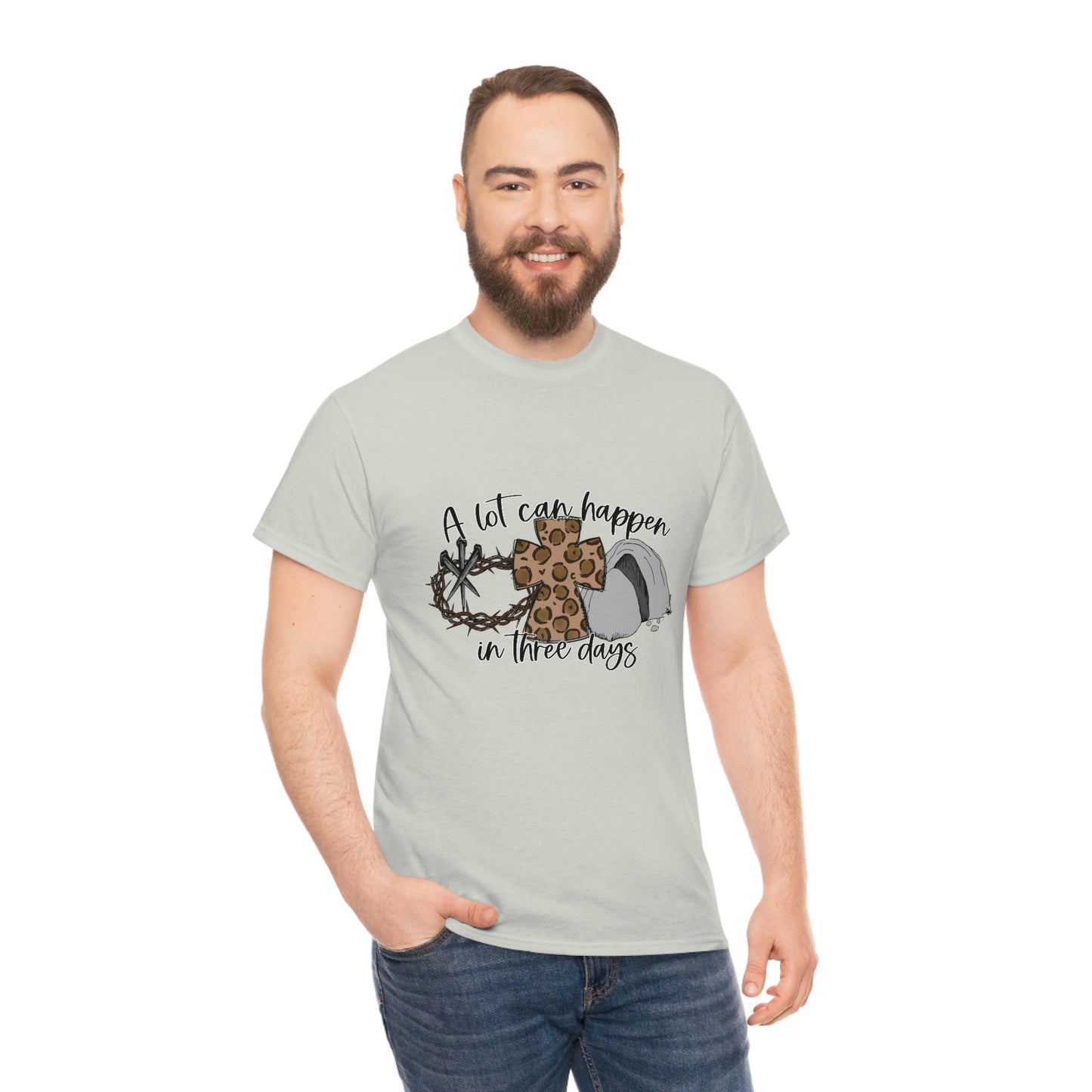 A Lot Can Happen In Three Days Unisex Heavy Cotton Tee