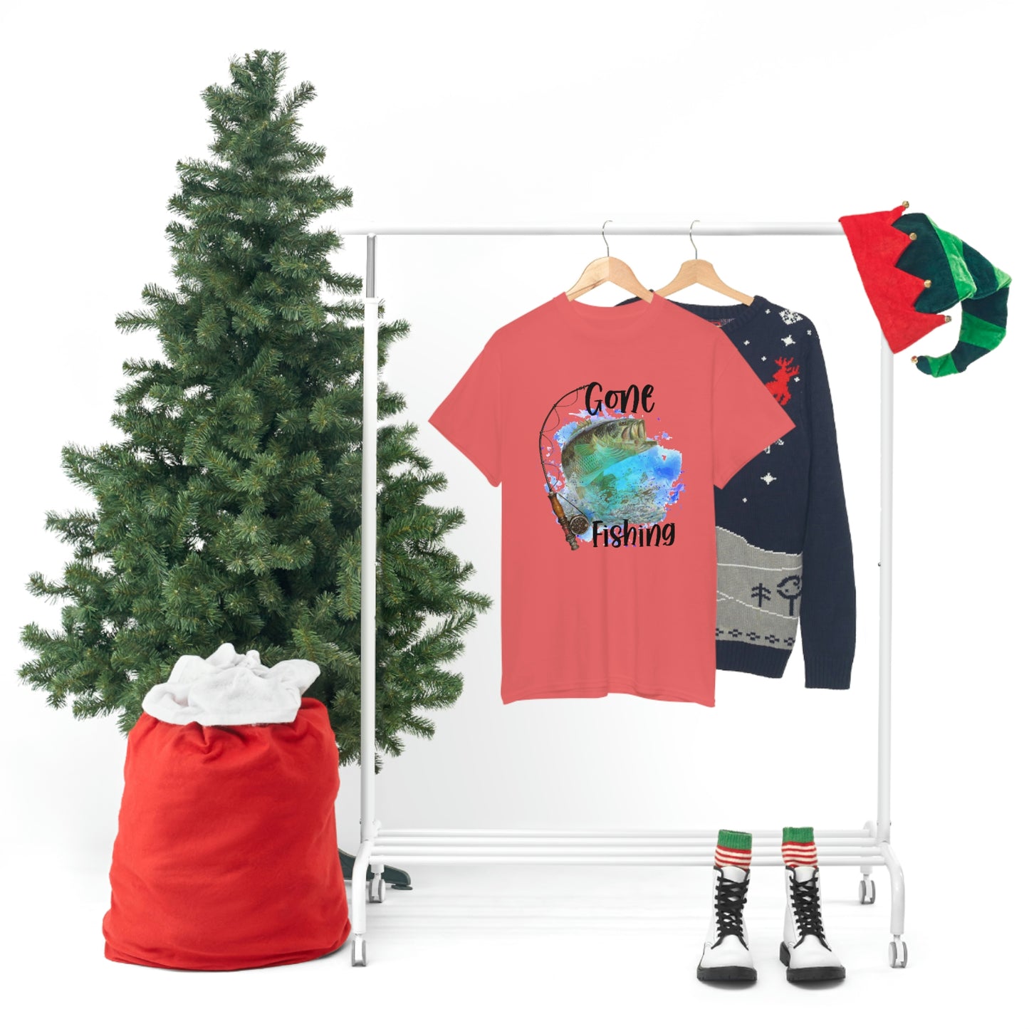 Gone Fishing Unisex Heavy Cotton Tee