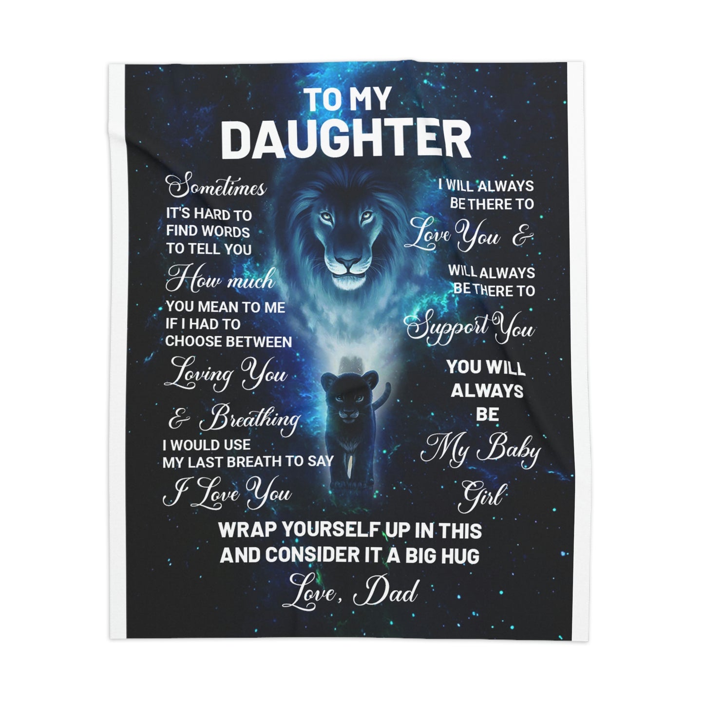 To My Daughter Personalized Sherpa Blanket