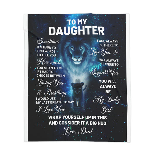 To My Daughter Personalized Sherpa Blanket