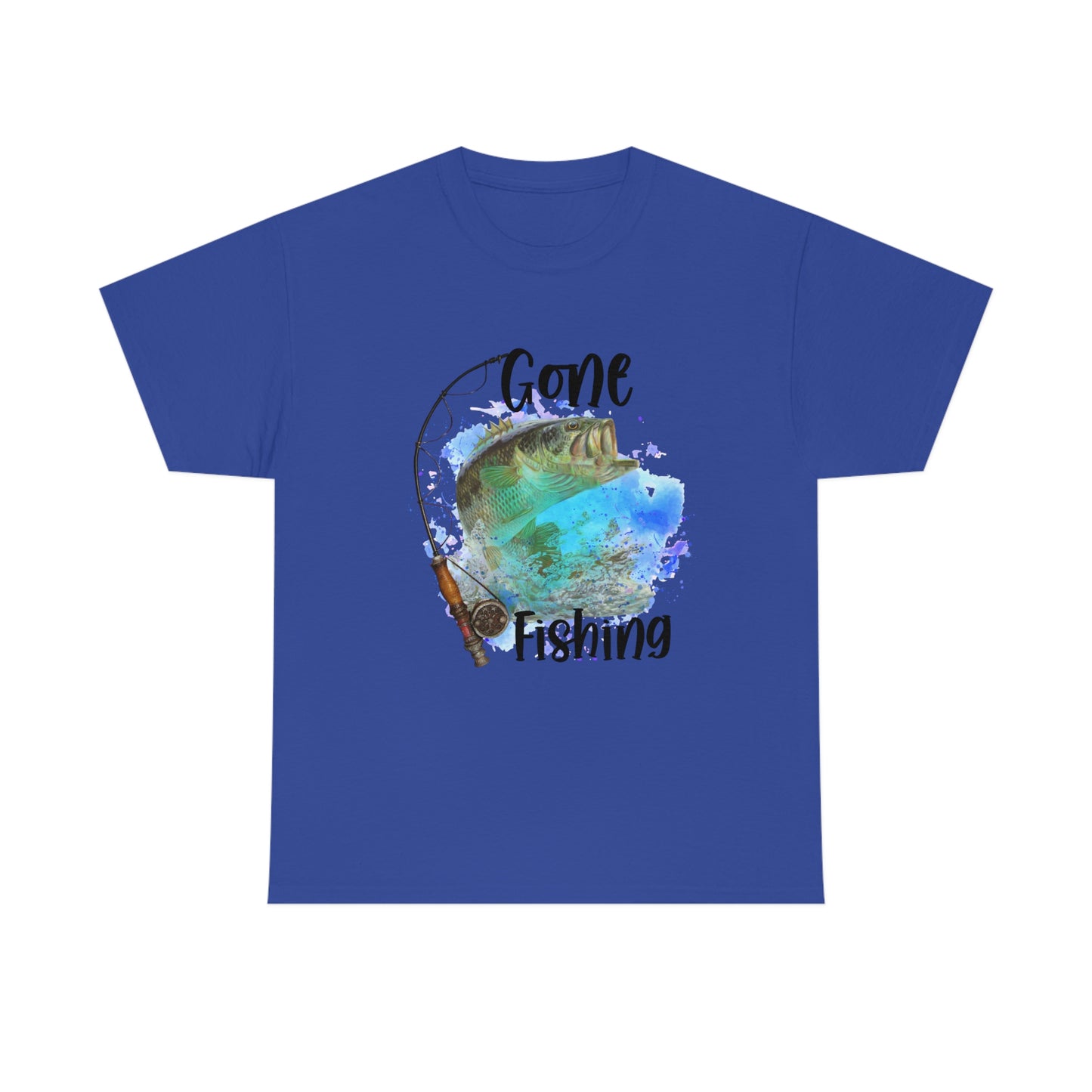 Gone Fishing Unisex Heavy Cotton Tee
