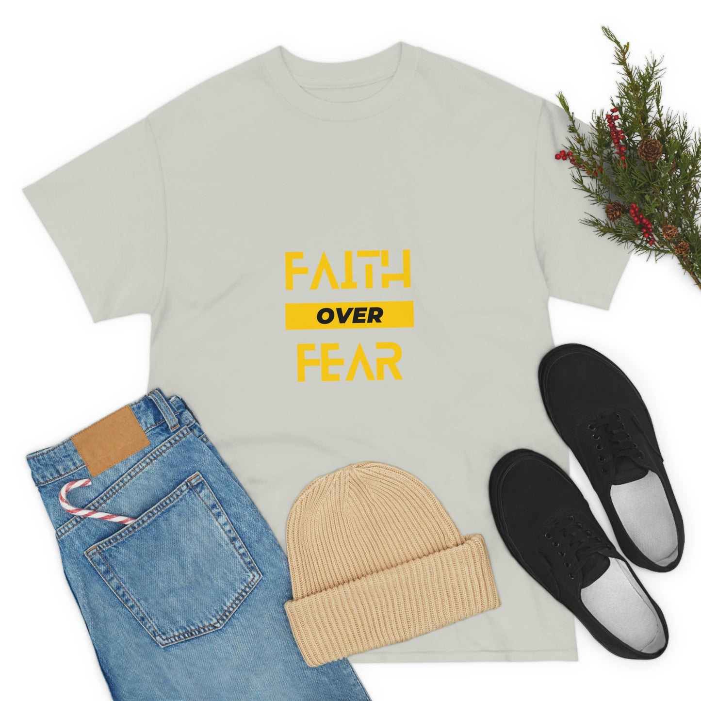 Faith Over Fear Unisex Heavy Cotton Tee
