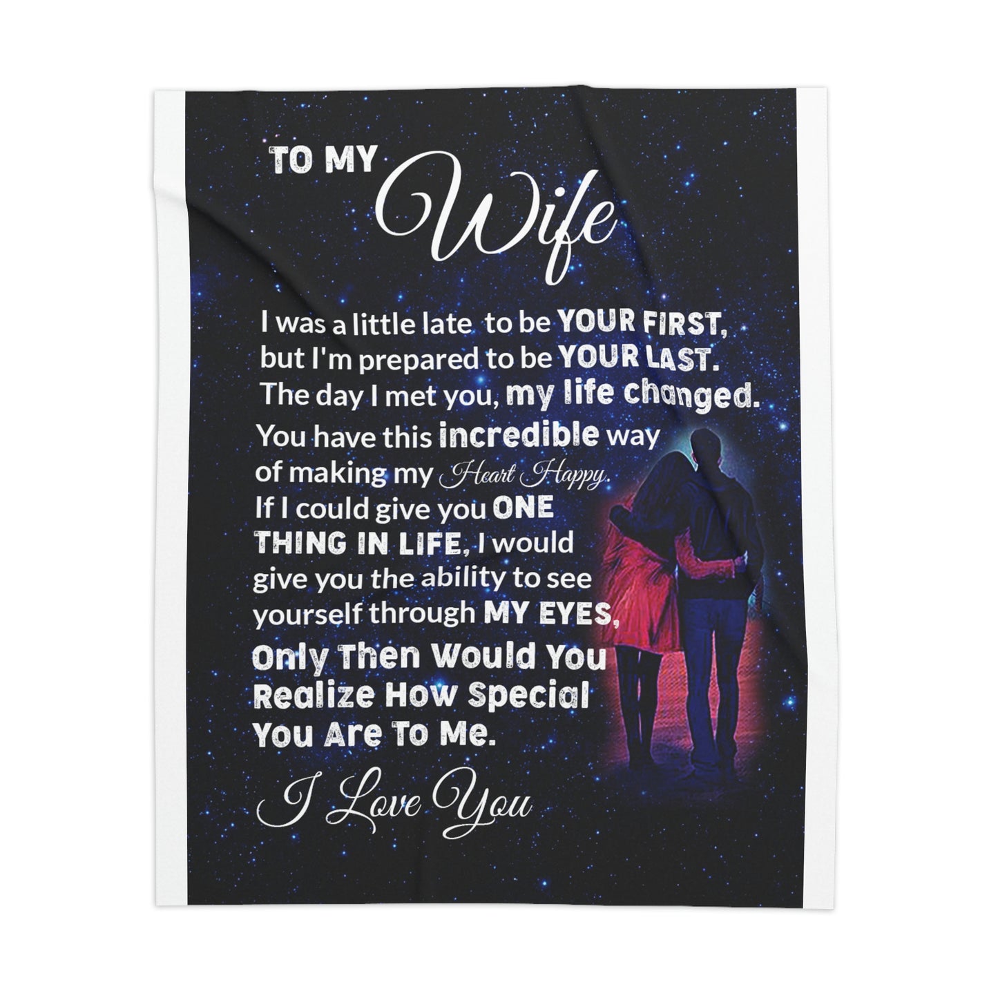 To My Wife Personalized Sherpa Blanket