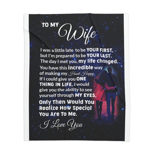 To My Wife Personalized Sherpa Blanket