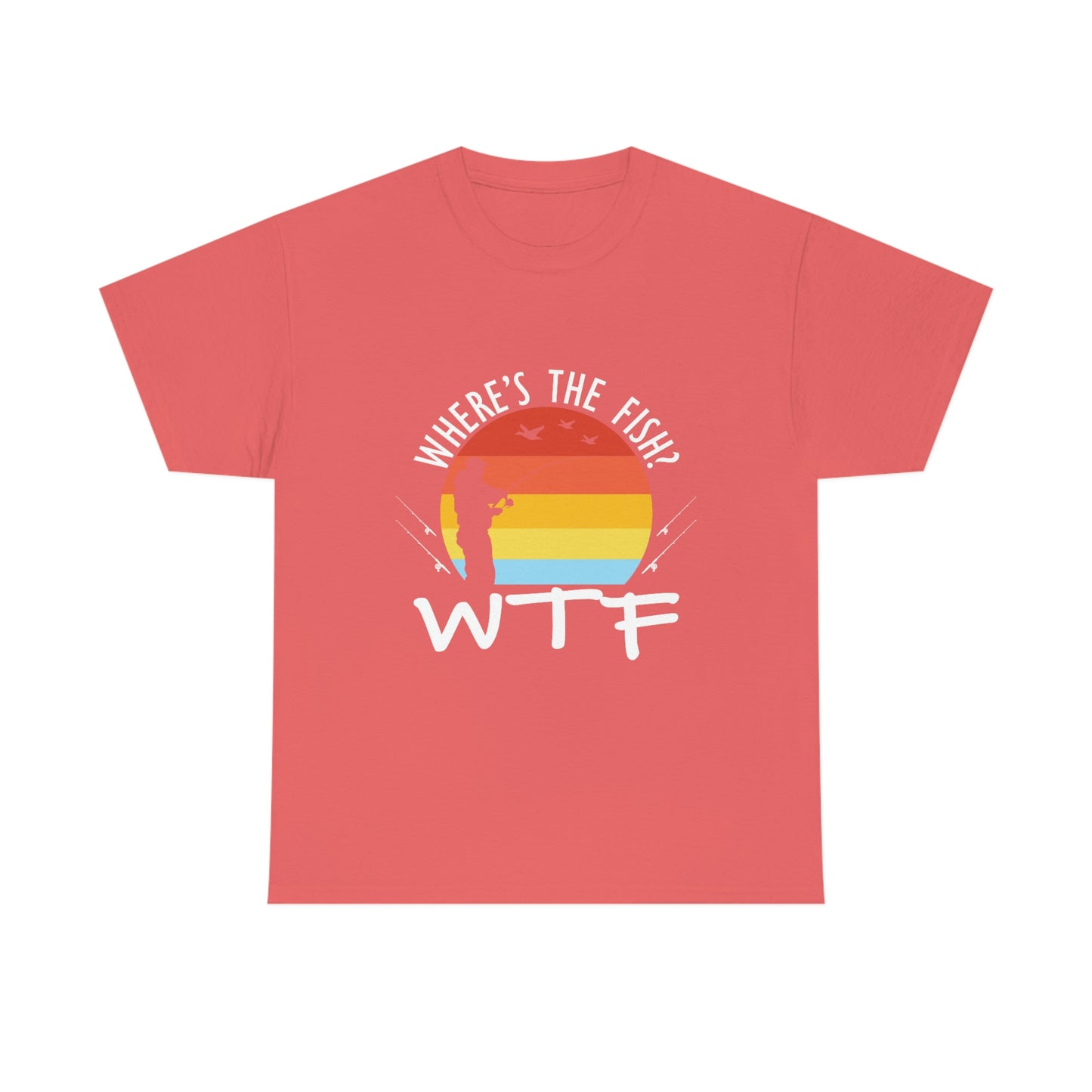 Where's The Fish  WTF Unisex Heavy Cotton Tee
