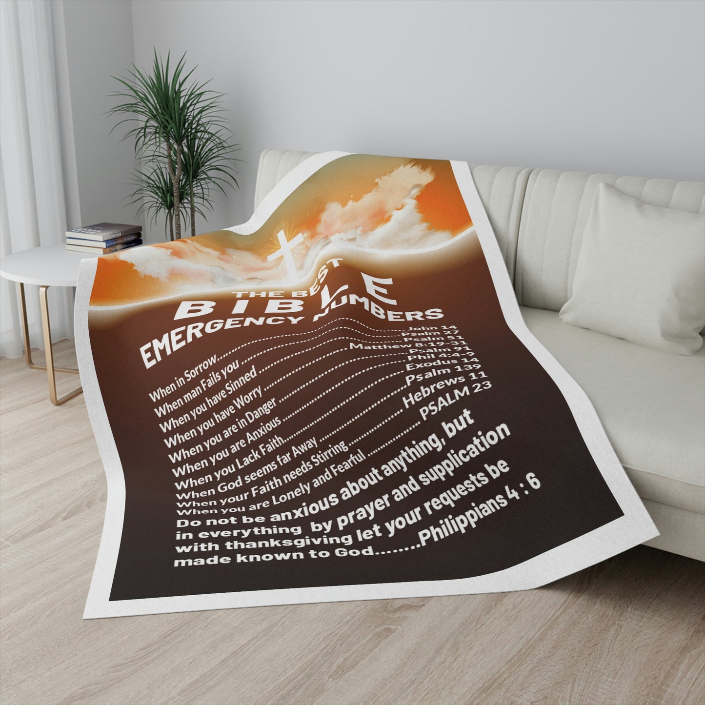 The Best Bible Emergency Numbers Sherpa Blanket